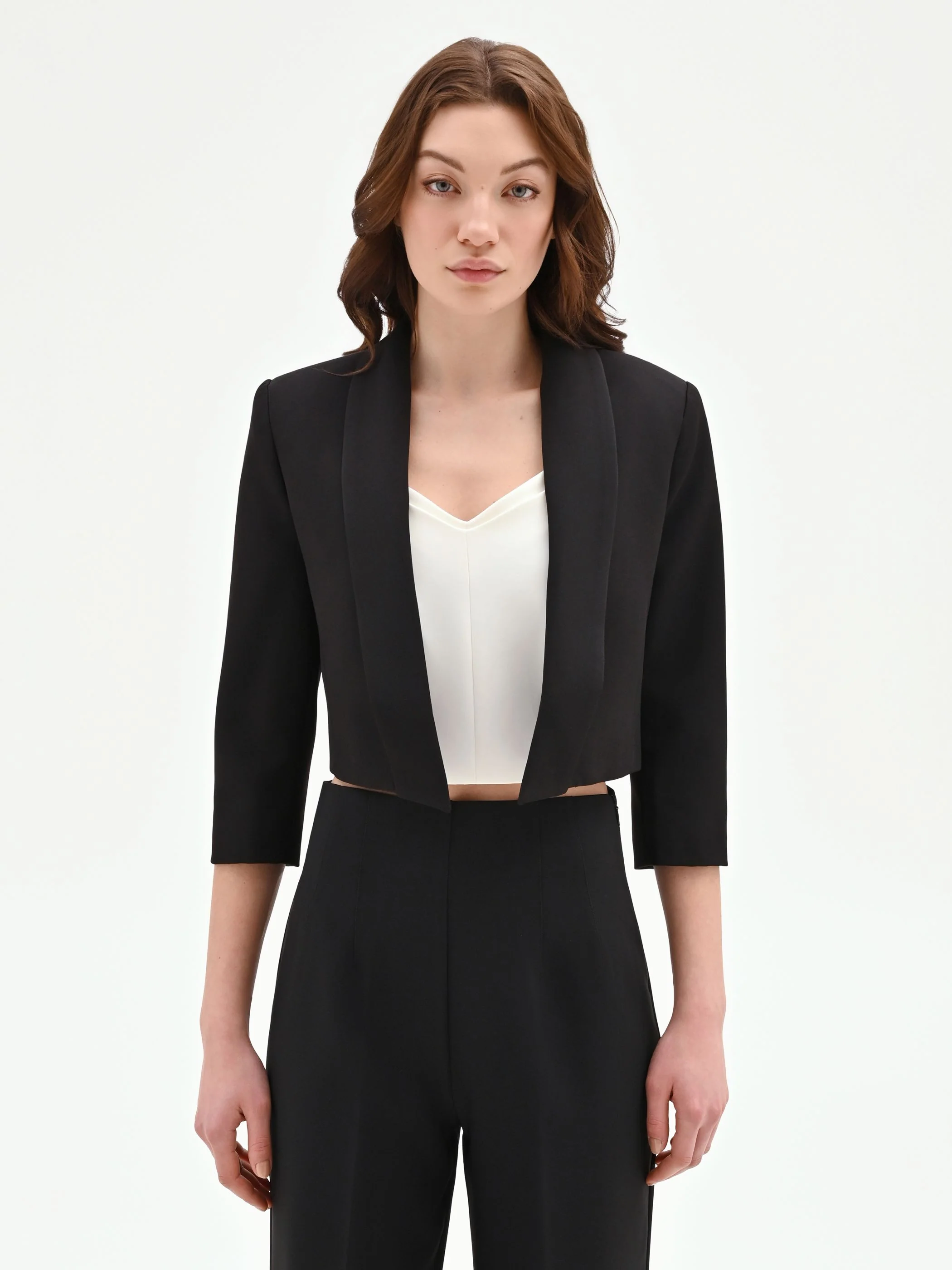 Giacca corta nera stile bolero - Image 5