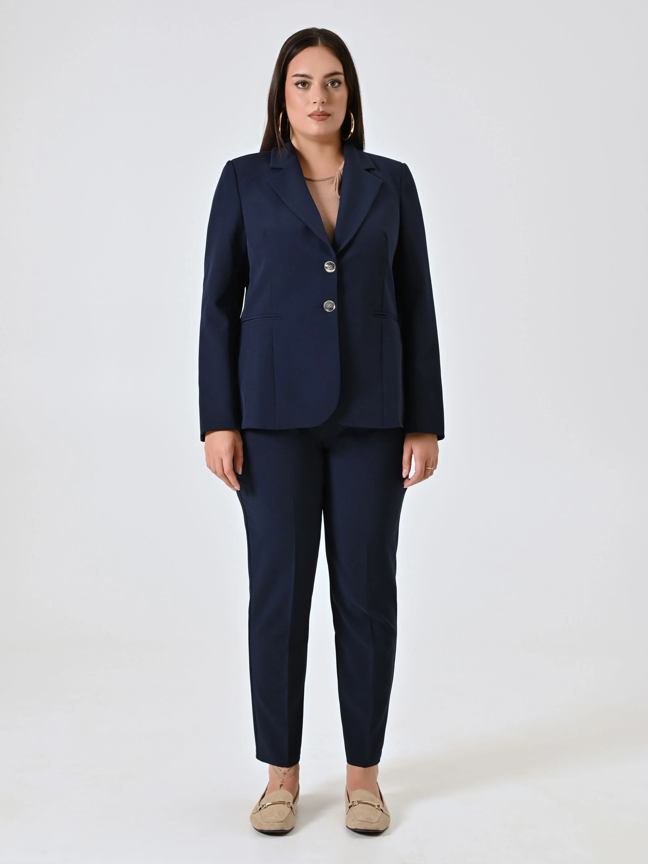 Giacca Curvy Due Bottoni Blu - Image 5