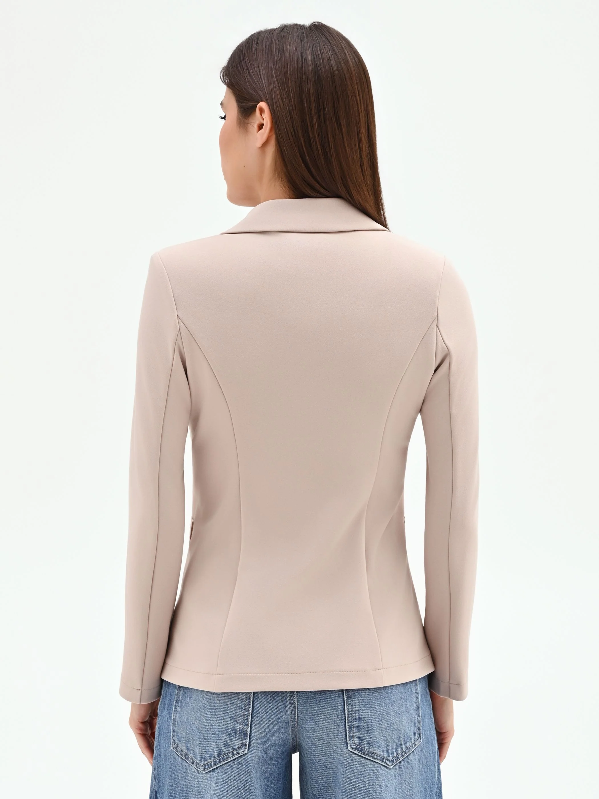 Giacca doppiopetto tortora beige - Image 3