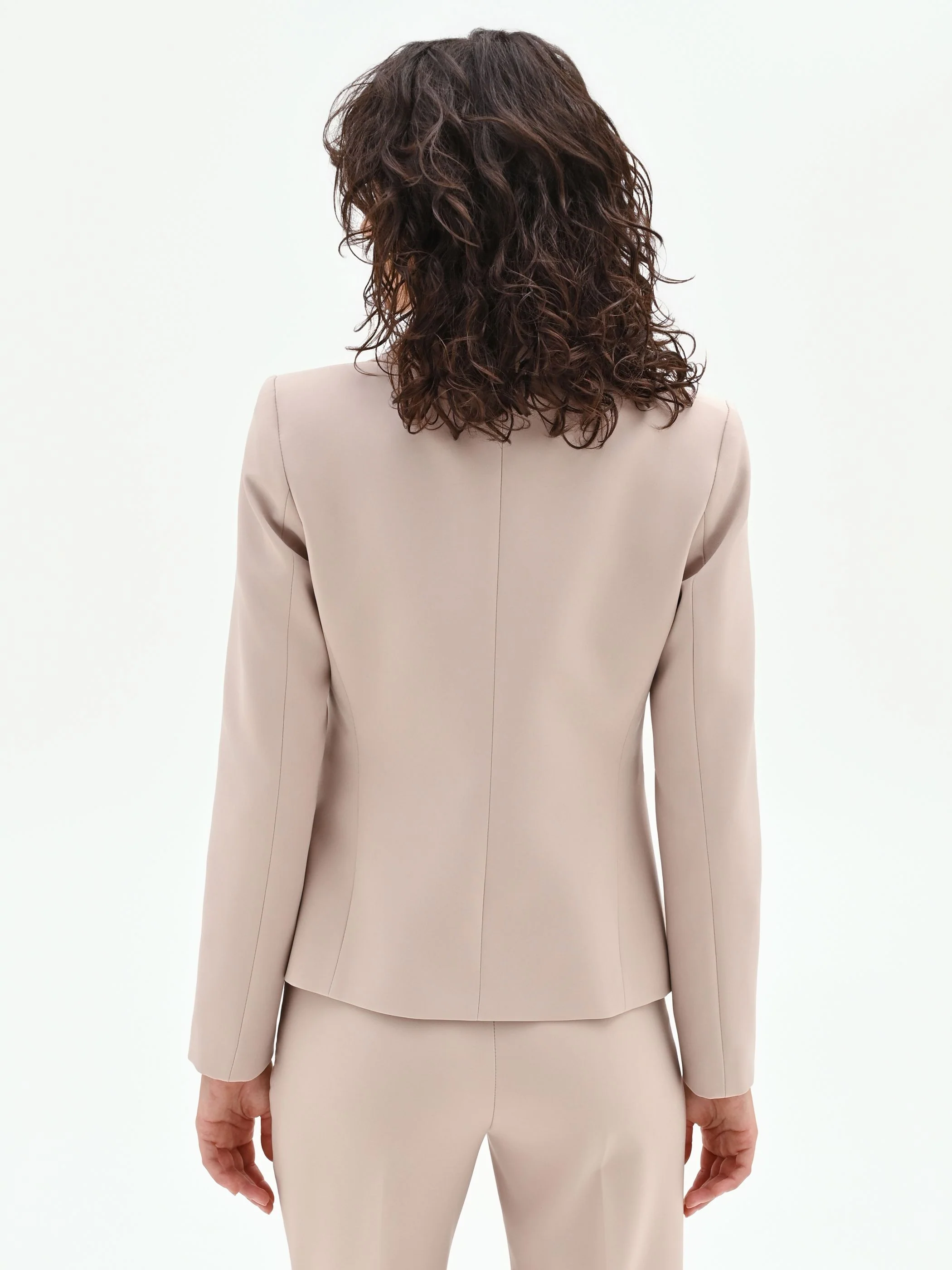 Giacca monopetto tortora beige - Image 3