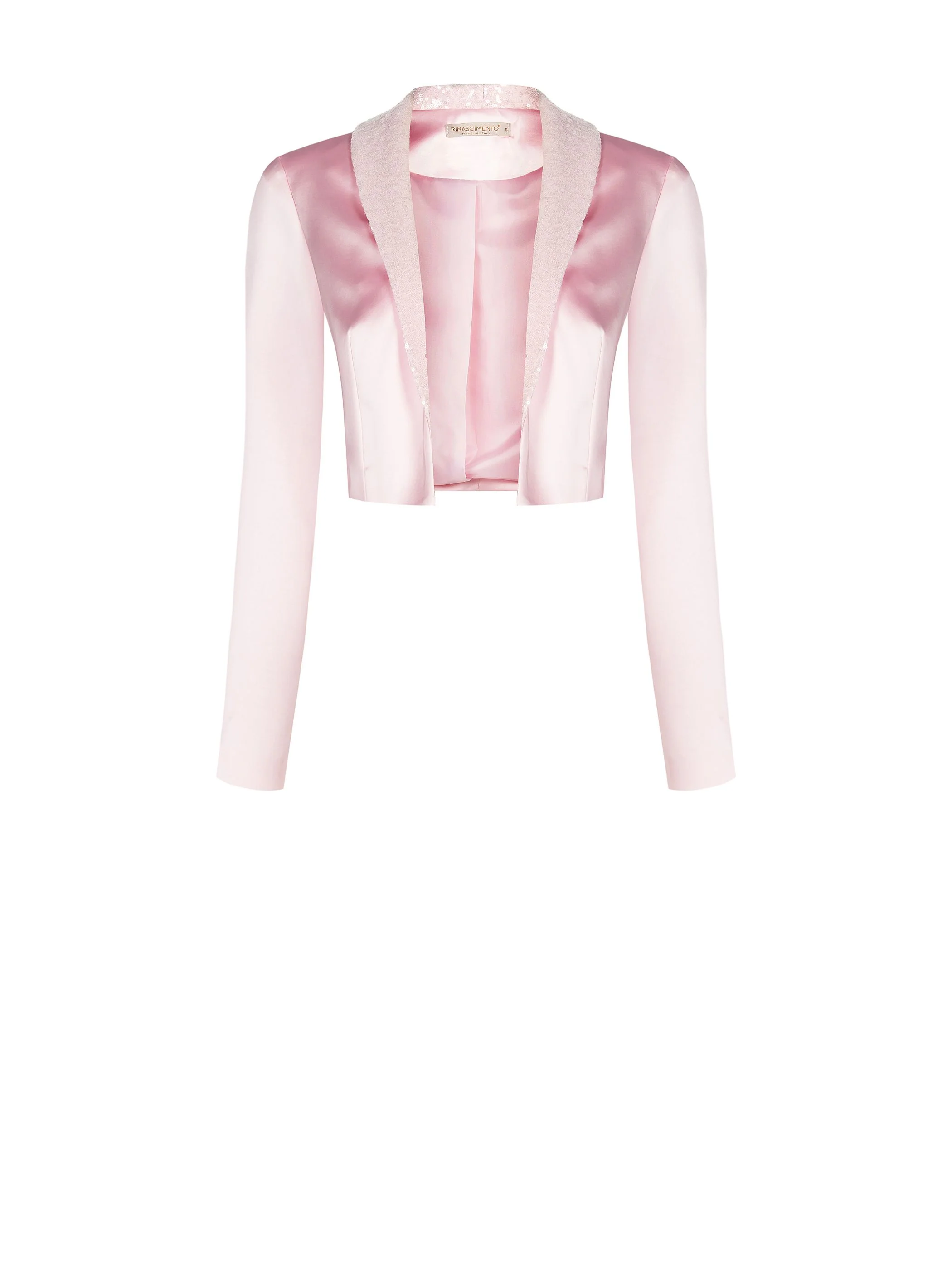 Giacca rosa pastello con paillettes - Image 6