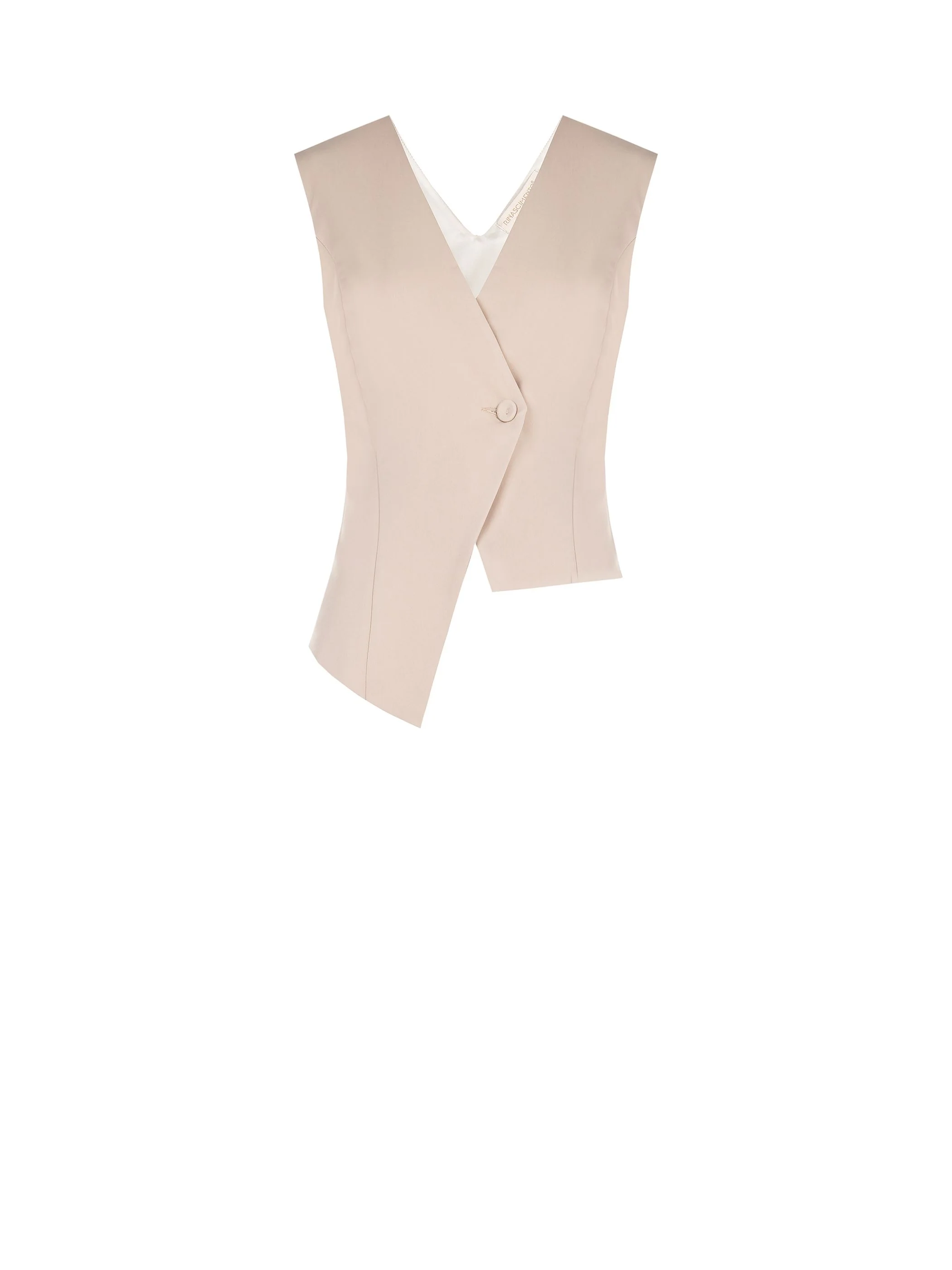 Gilet asimmetrico tortora beige - Image 6