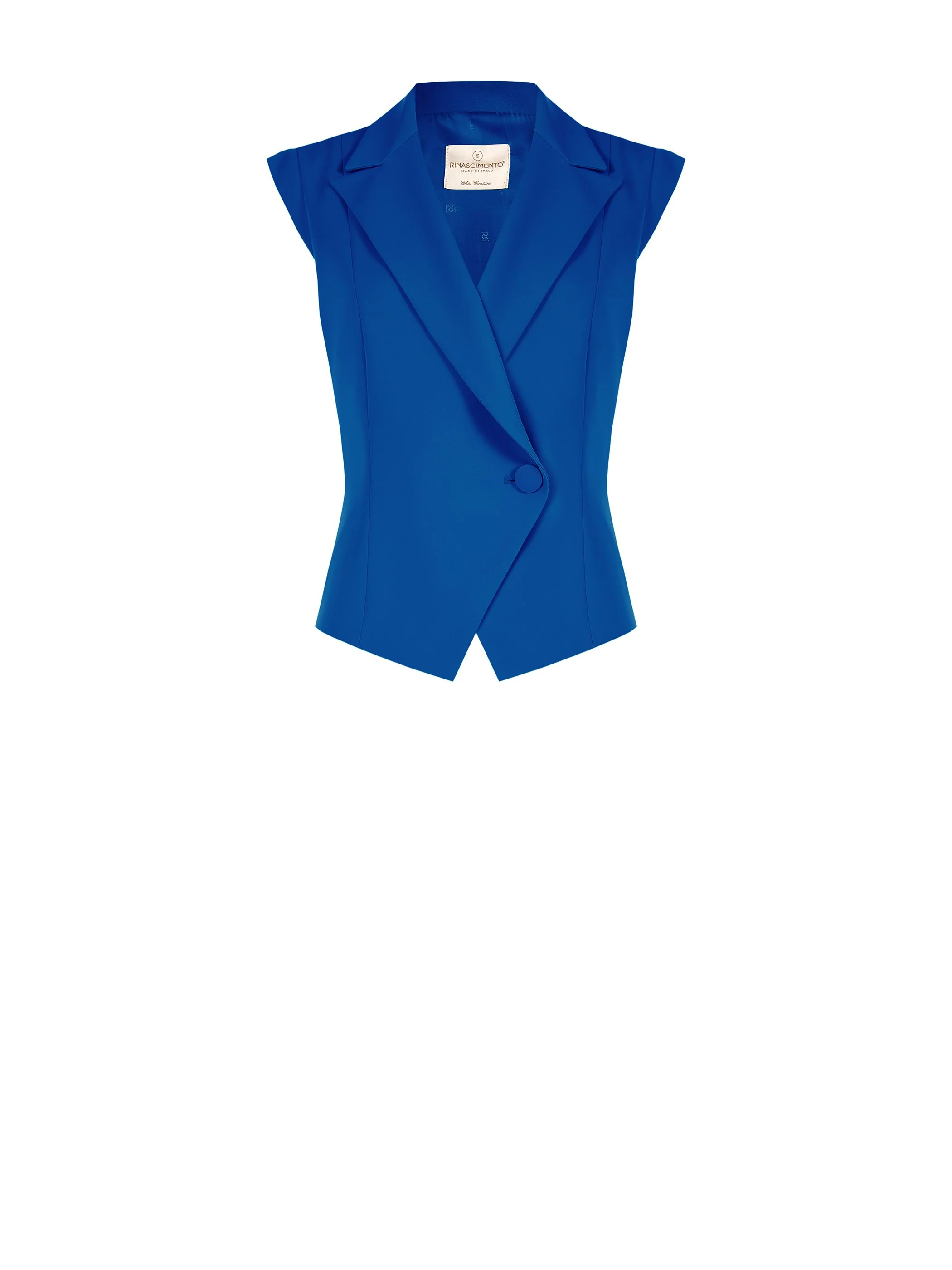 Gilet Studio blu indaco con chiusura asimmetrica - Image 6