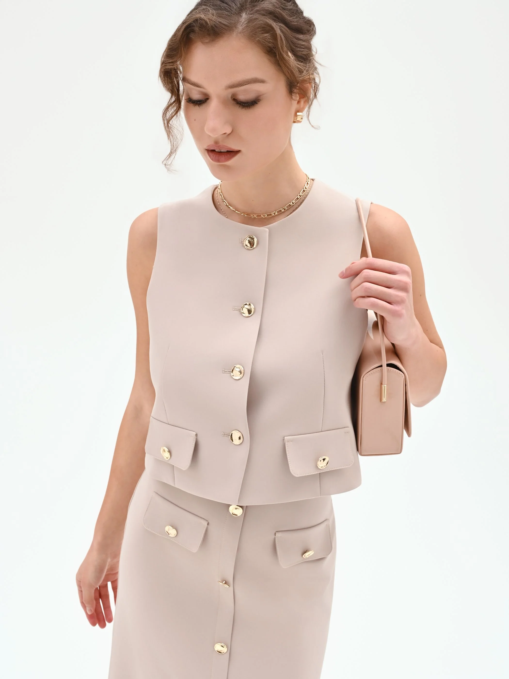 Gilet Studio sartoriale tortora beige - Image 6