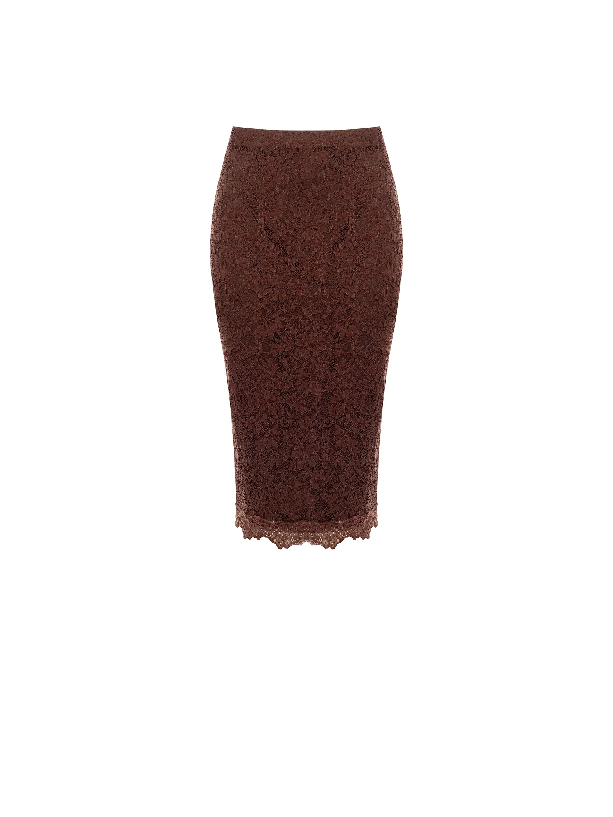 Gonna a tubino in pizzo cioccolato - Image 6