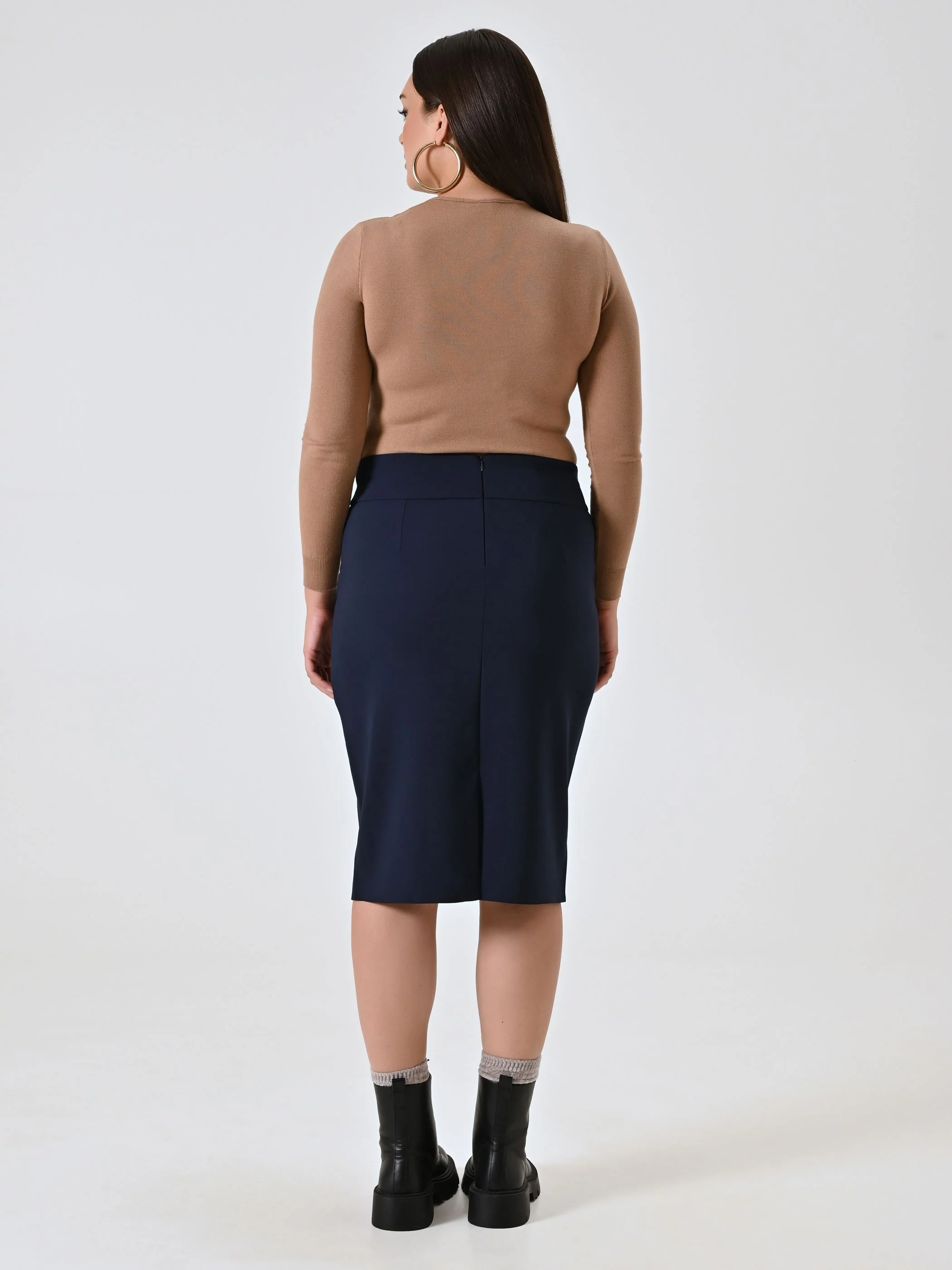 Gonna Curvy Tubino Blu - Image 3