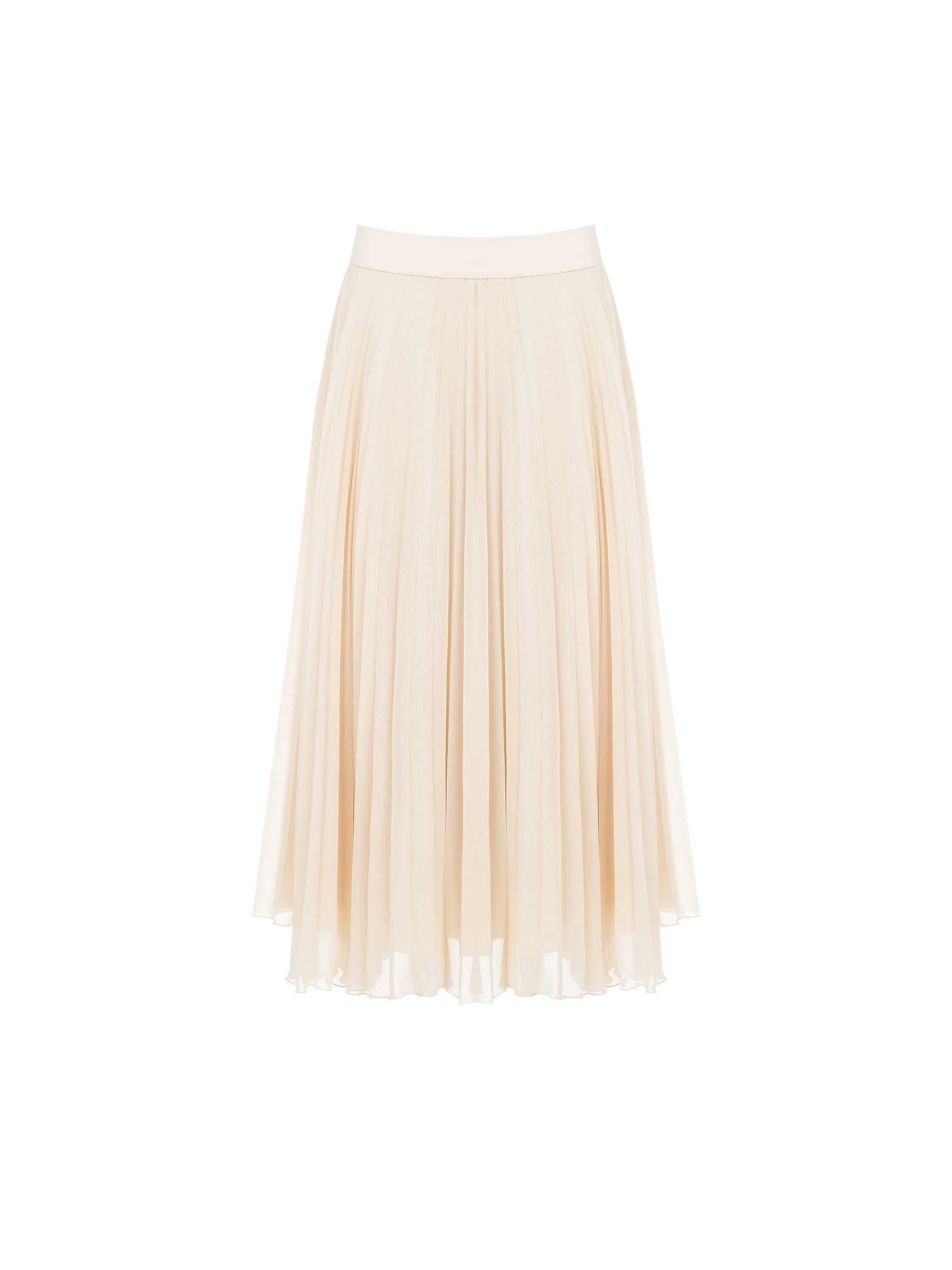Gonna midi plissettata beige chiaro - Image 6