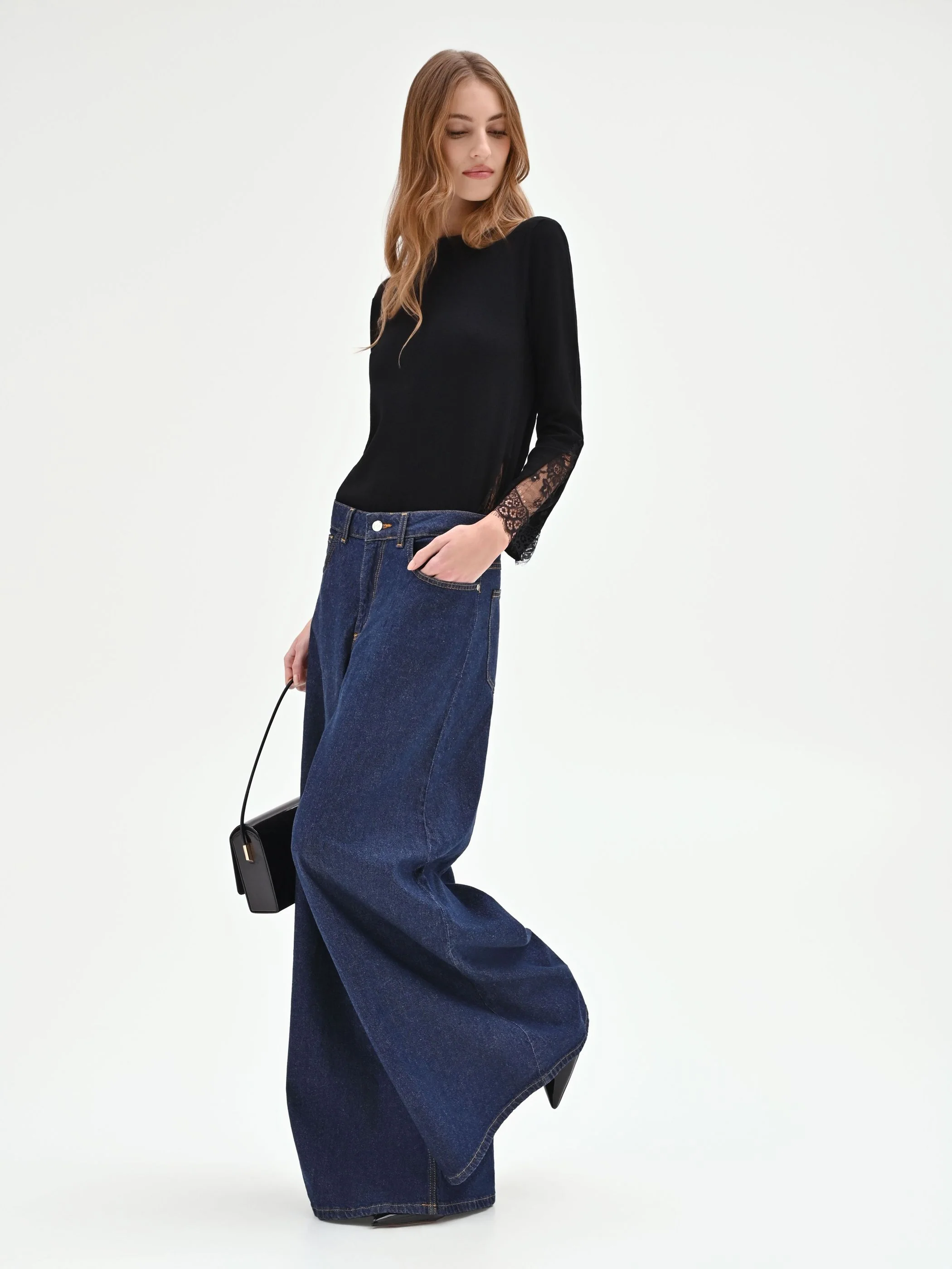 Jeans extra wide blu indaco high waist - Image 6
