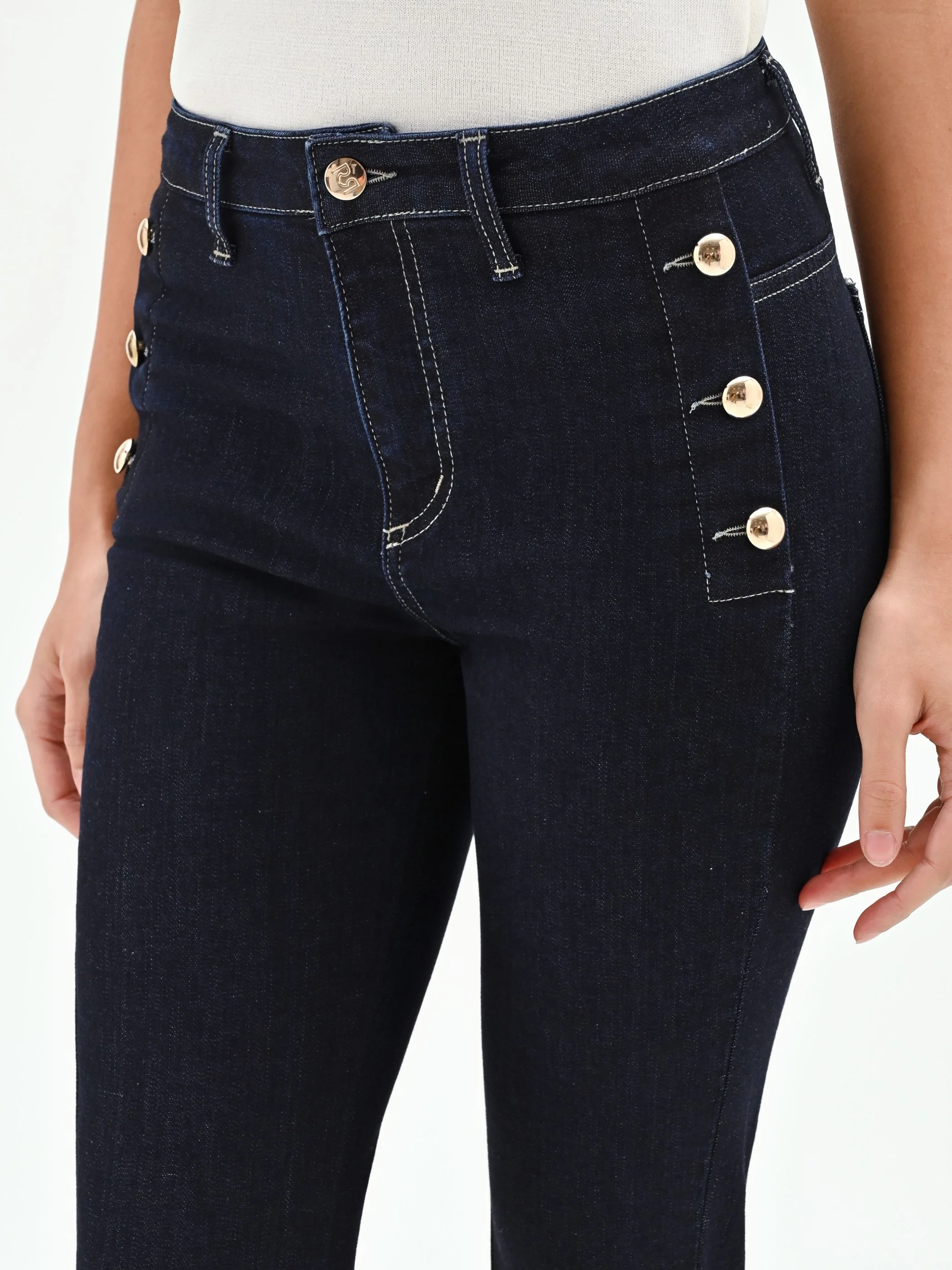 Jeans skinny blu stile marinniére - Image 4