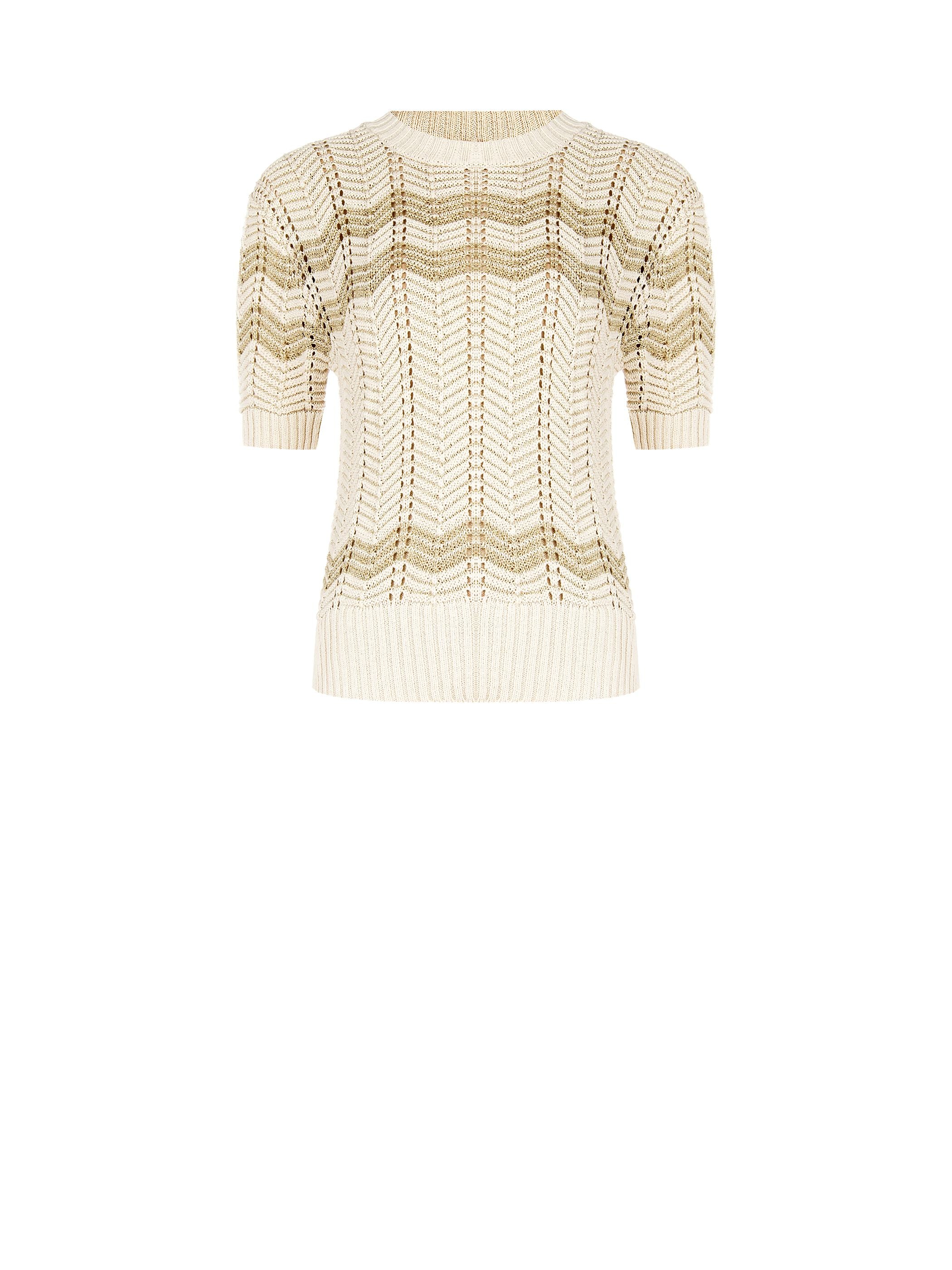 Maglia panna con motivo chevron - Image 6