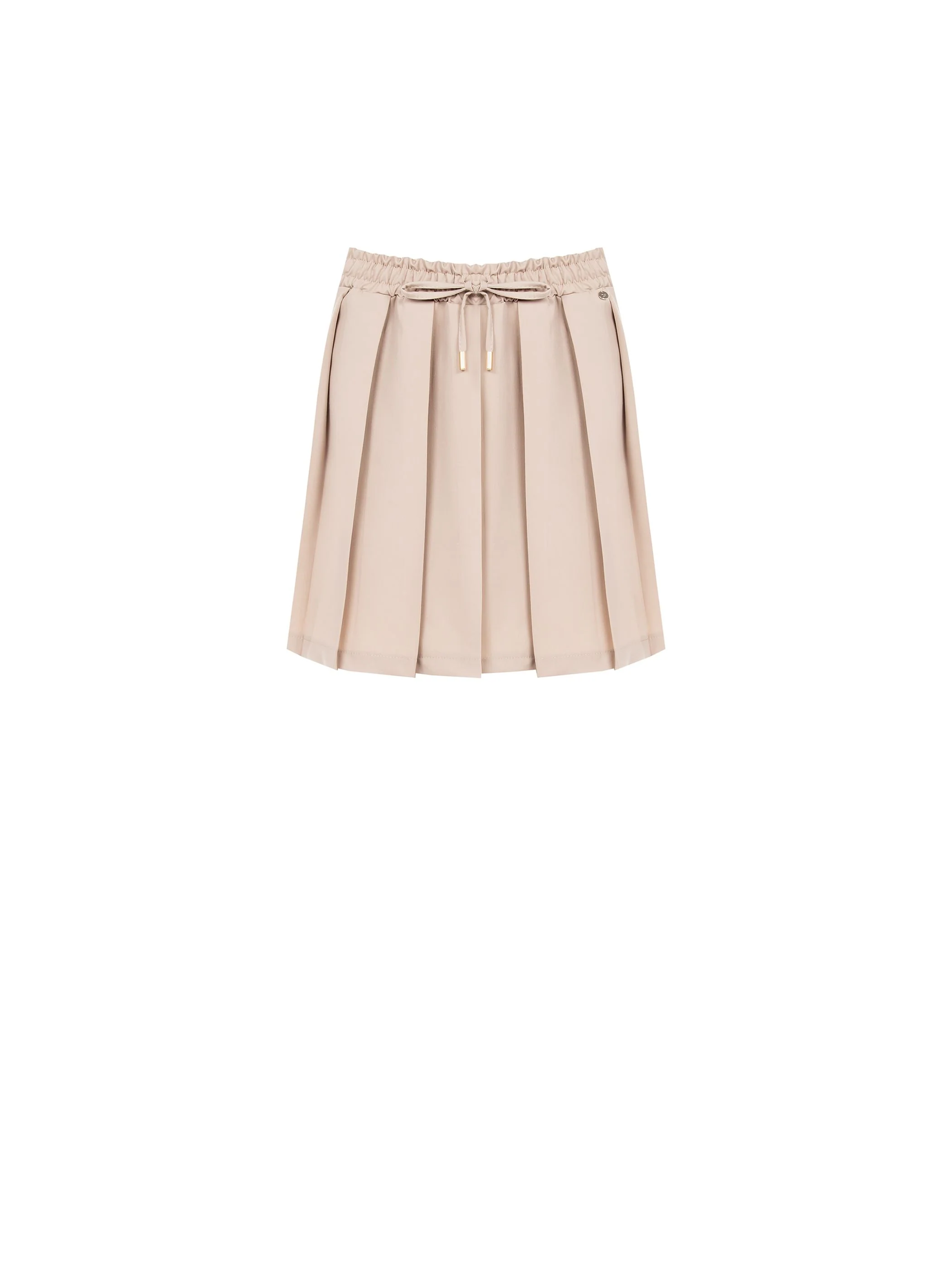 Minigonna a pieghe tortora beige - Image 6