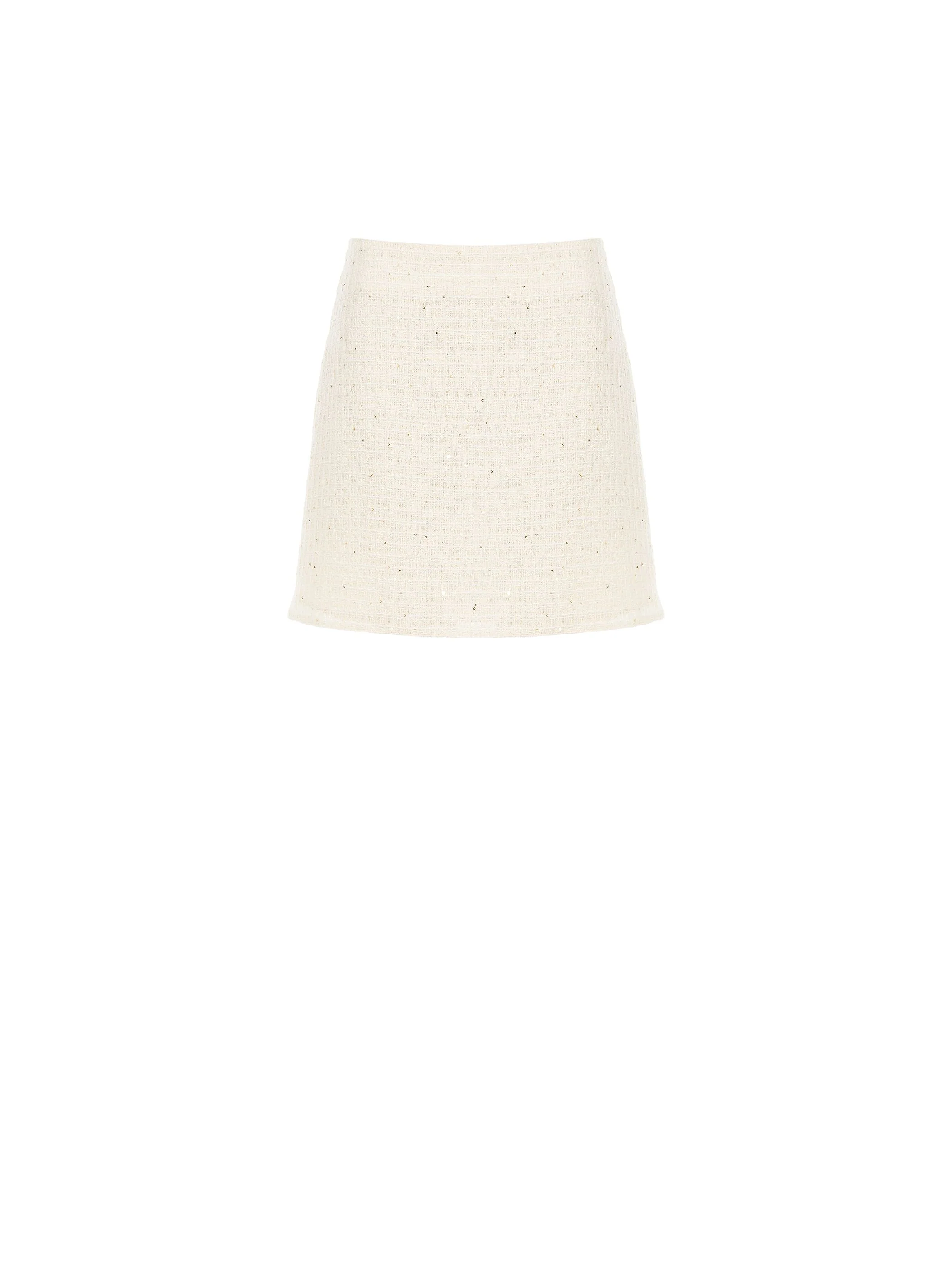 Minigonna beige chiaro a vita alta - Image 6