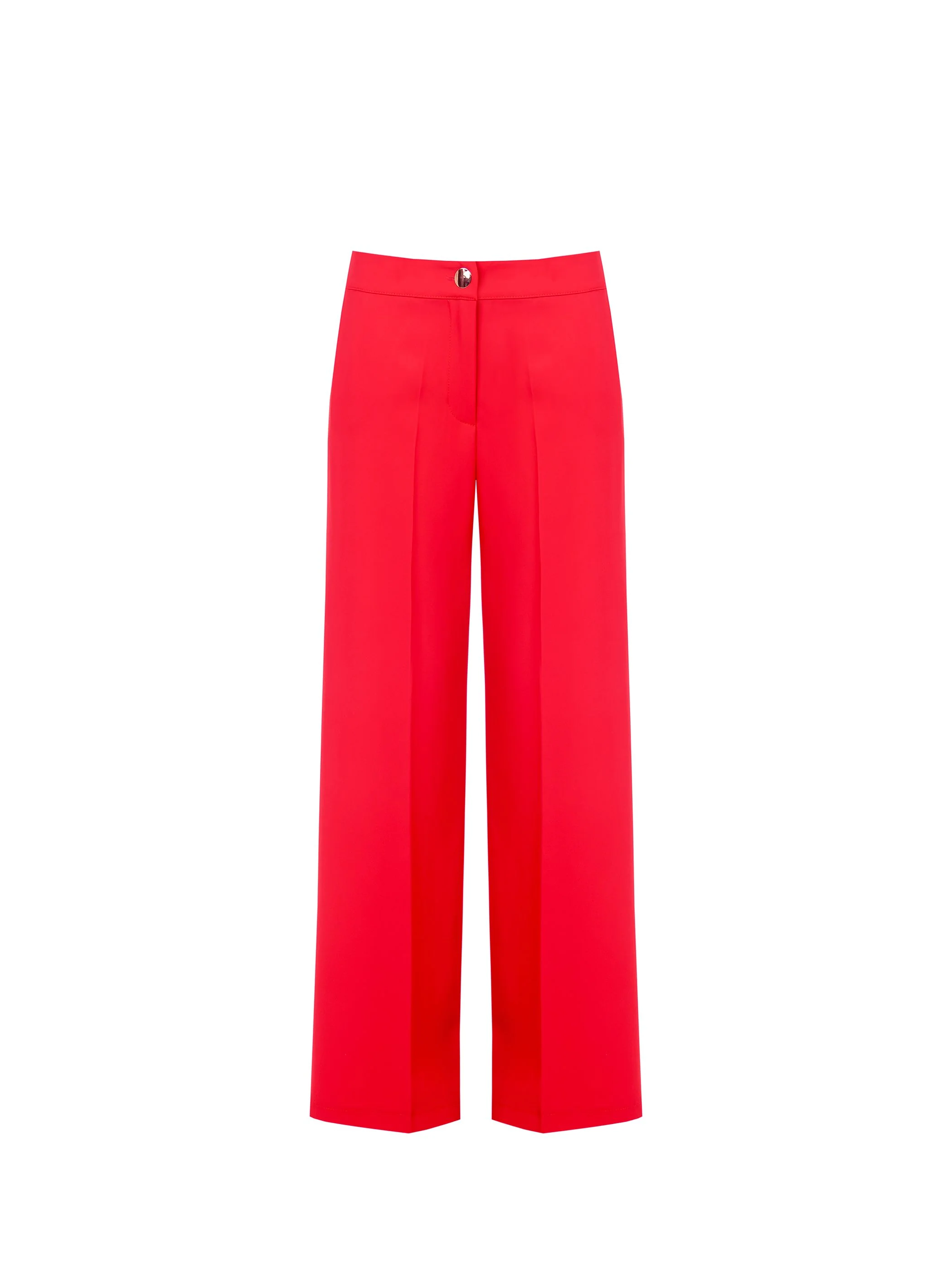 Pantalone a gamba larga rosso fragola in cadi - Image 6