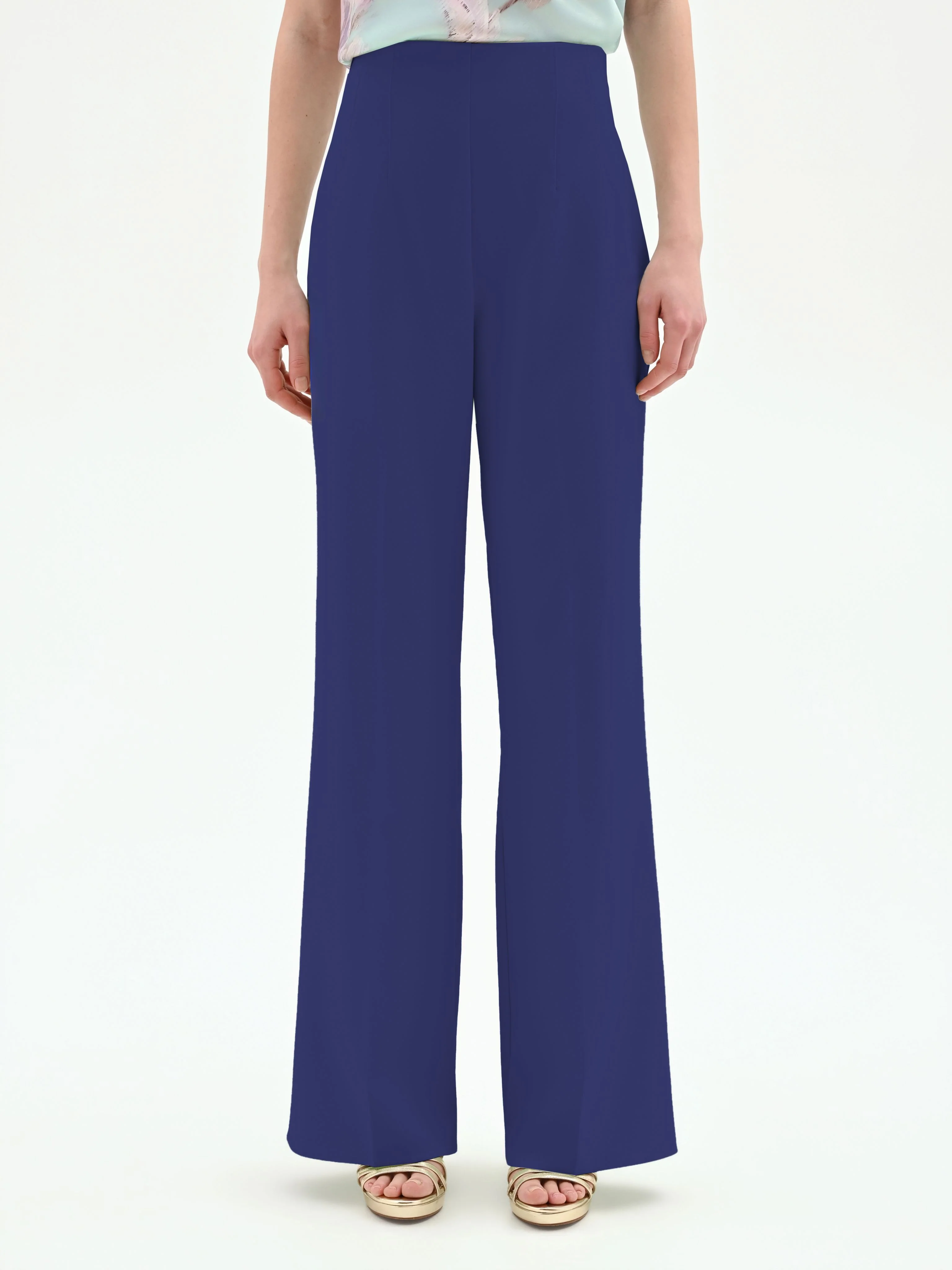 Pantalone a palazzo blu brillante - Image 2