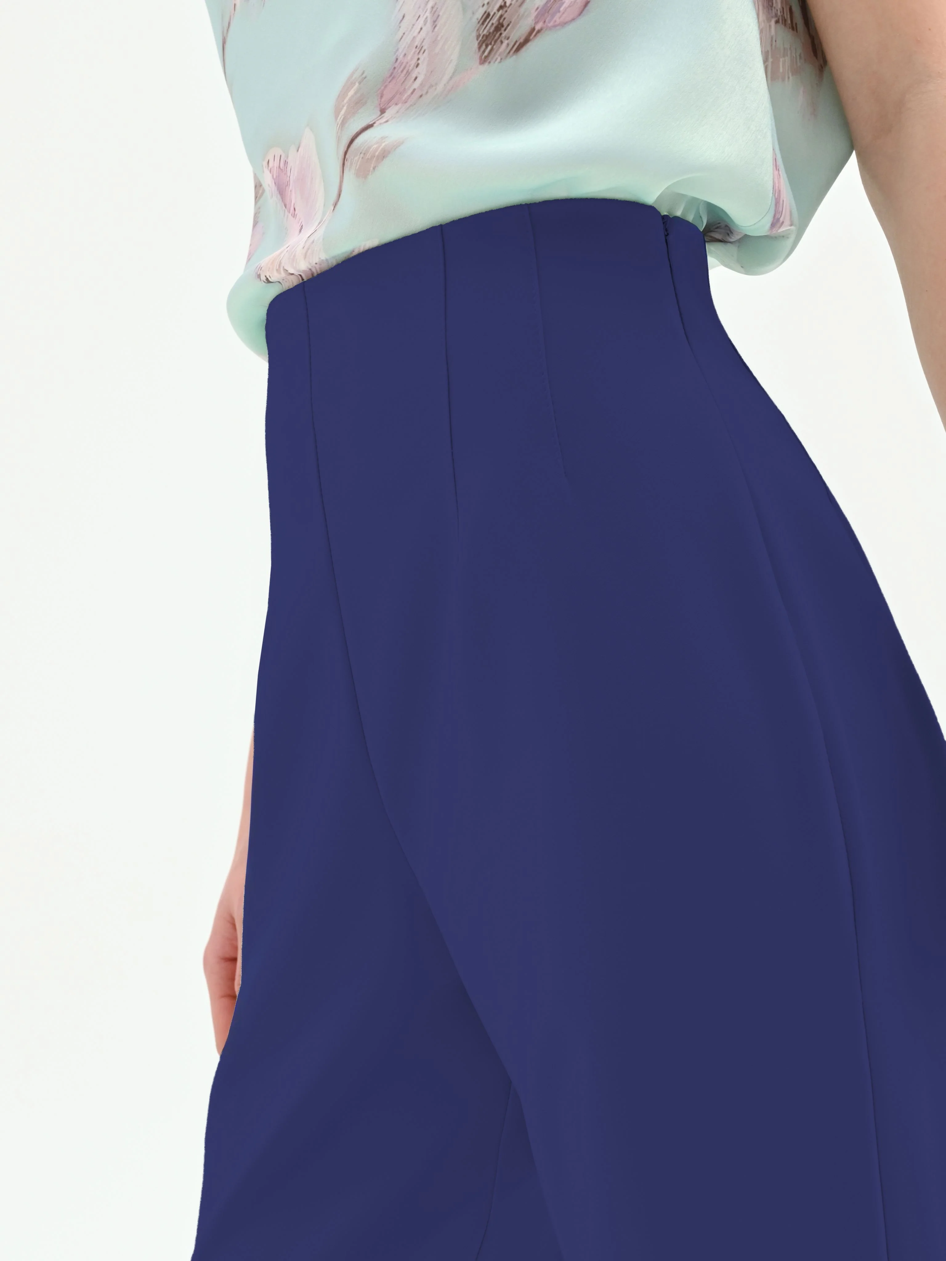 Pantalone a palazzo blu brillante - Image 4