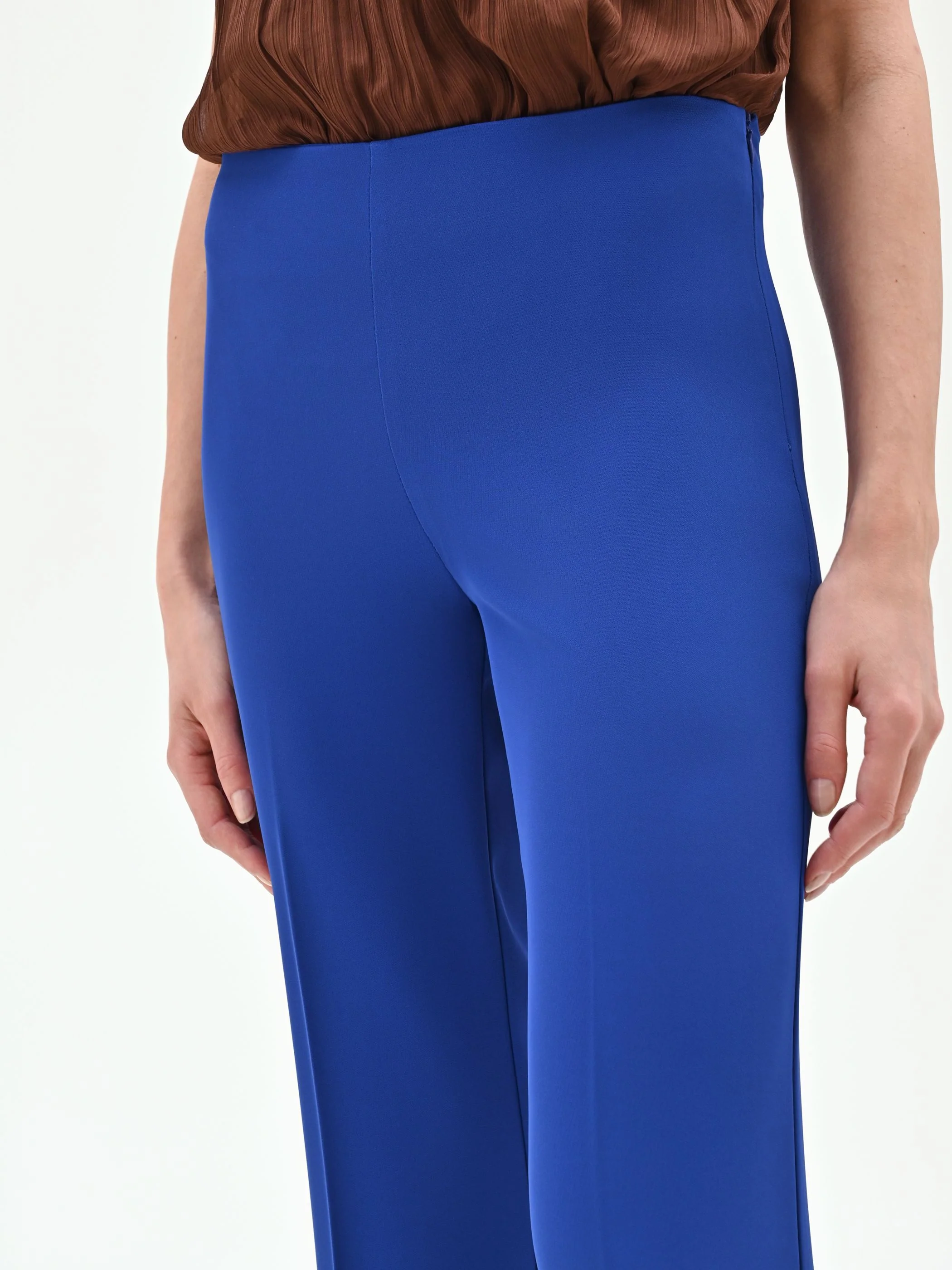 Pantalone a palazzo blu cina - Image 4