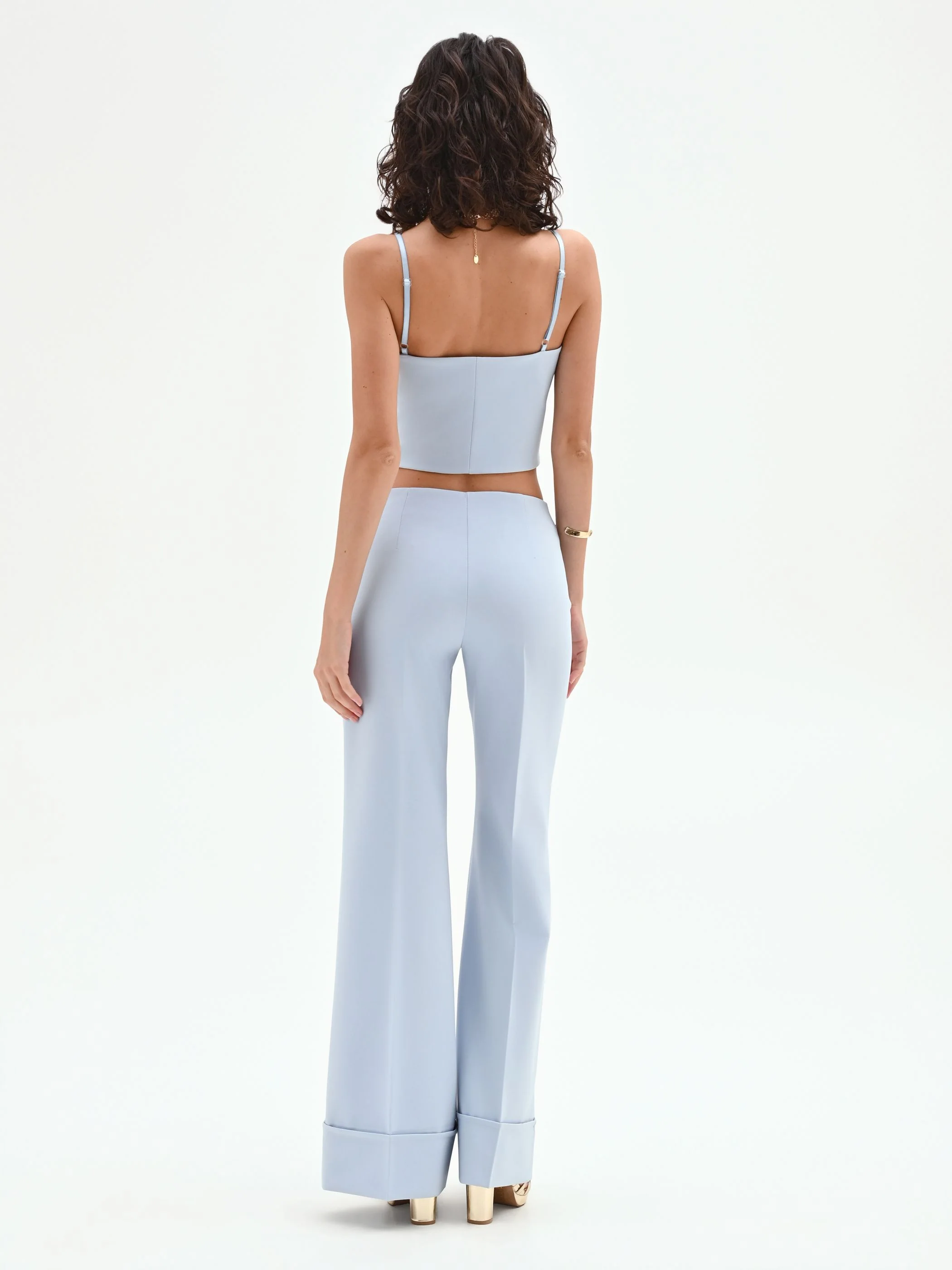 Pantalone a palazzo cielo azzurro - Image 3
