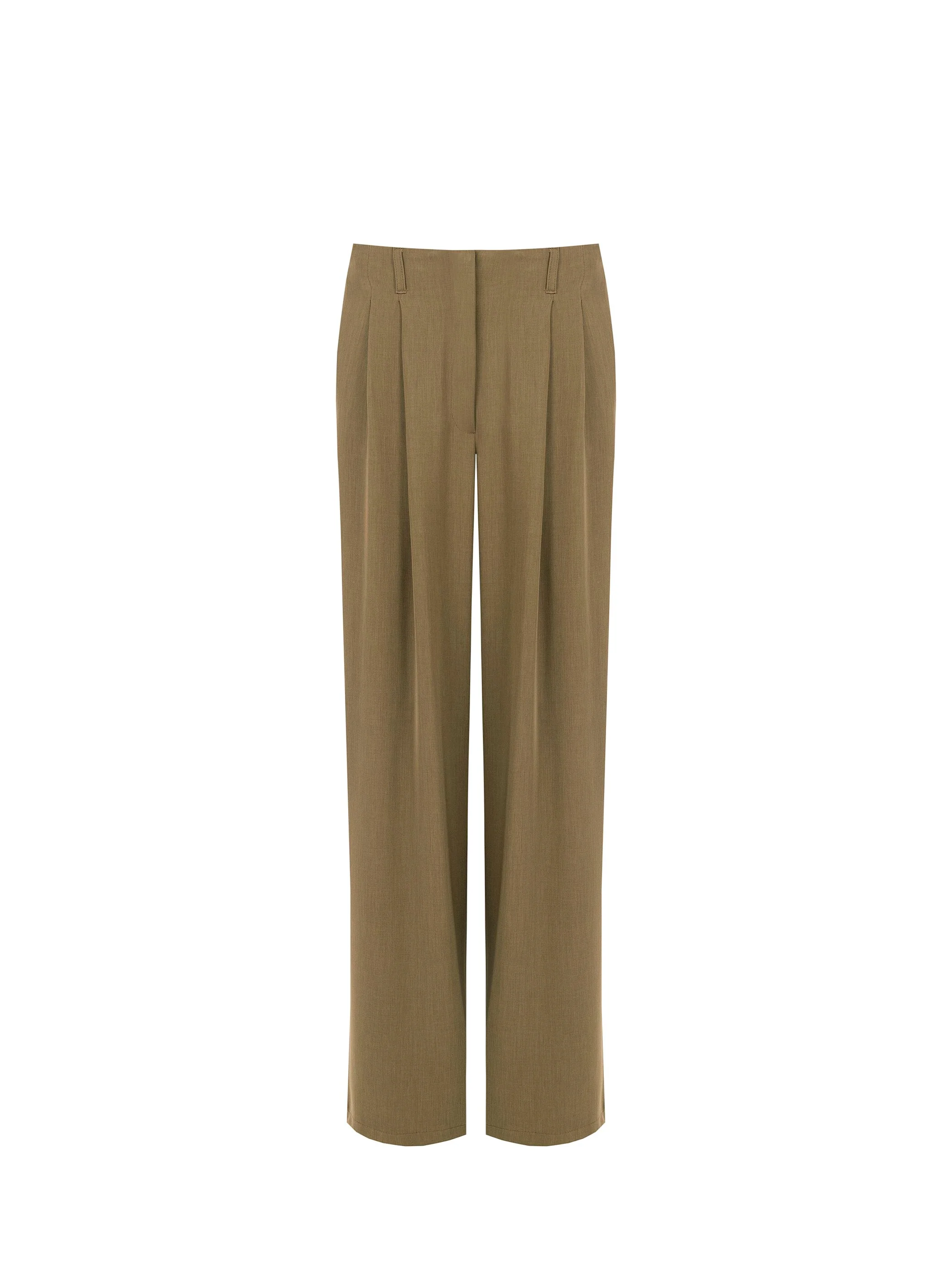 Pantalone a palazzo fango marrone in cadi - Image 6