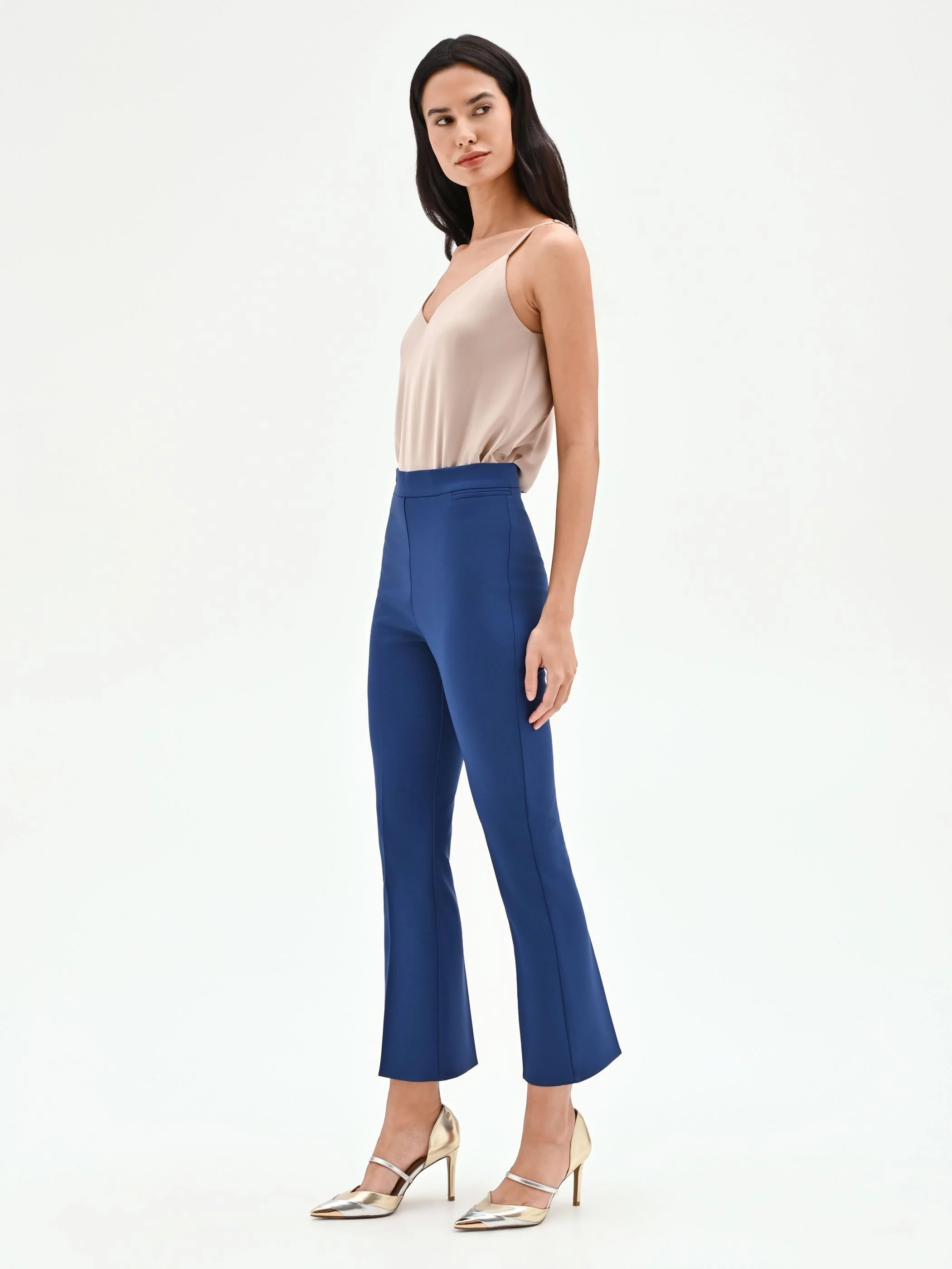 Pantalone a trombetta blu brillante - Image 5