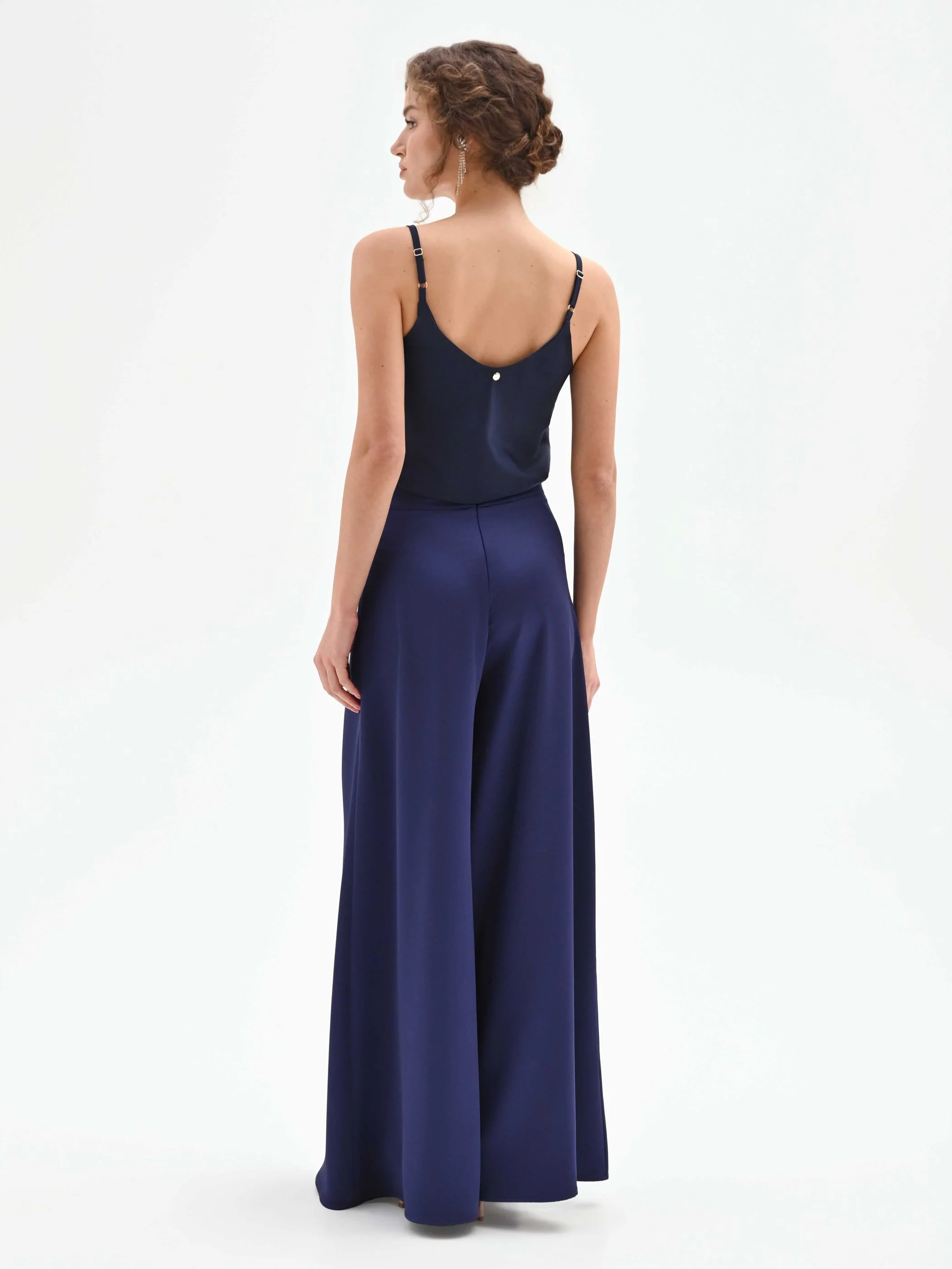 Pantalone atelier a palazzo blu indaco - Image 3