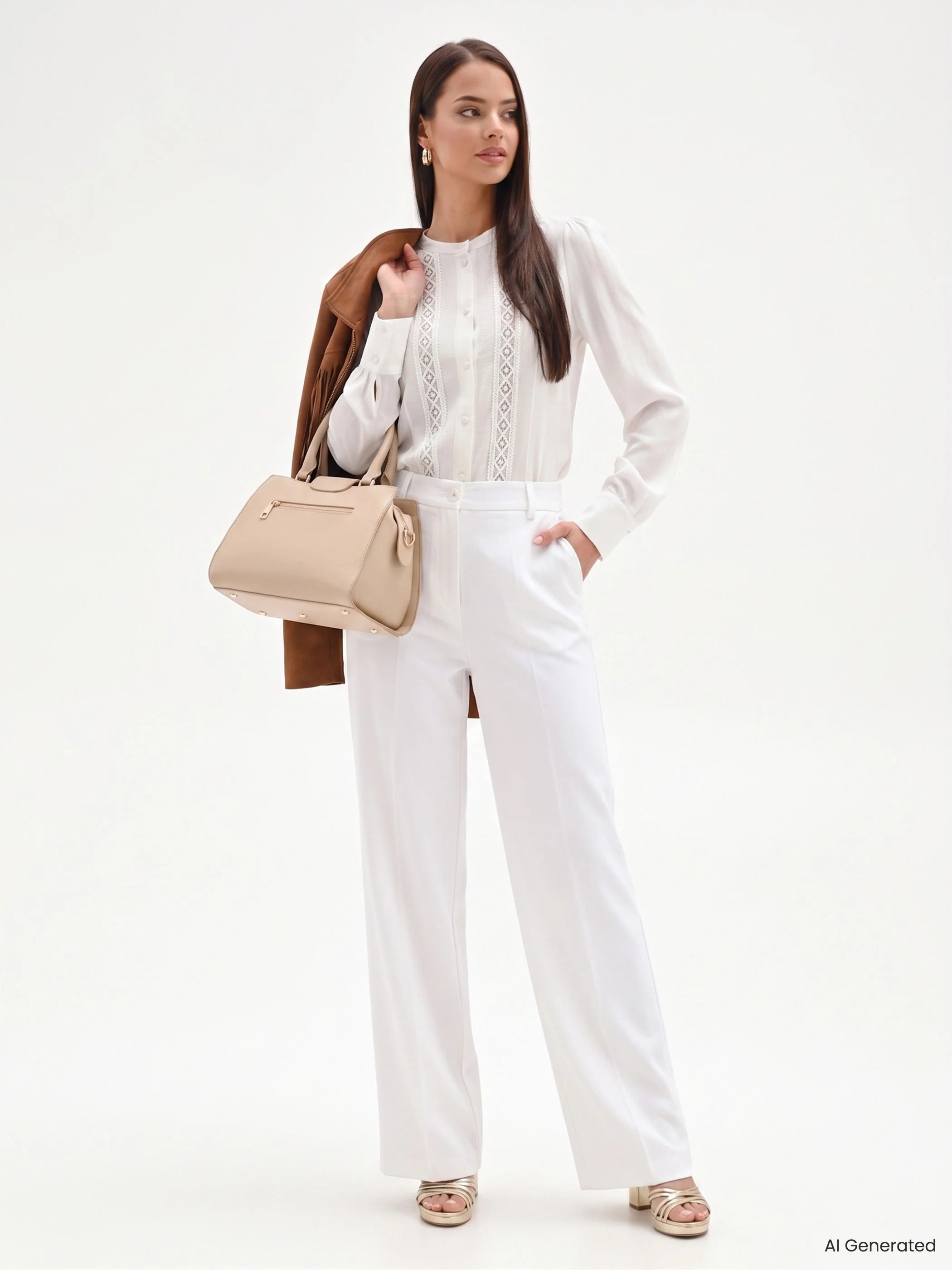 Pantalone bianco in lino - Image 3