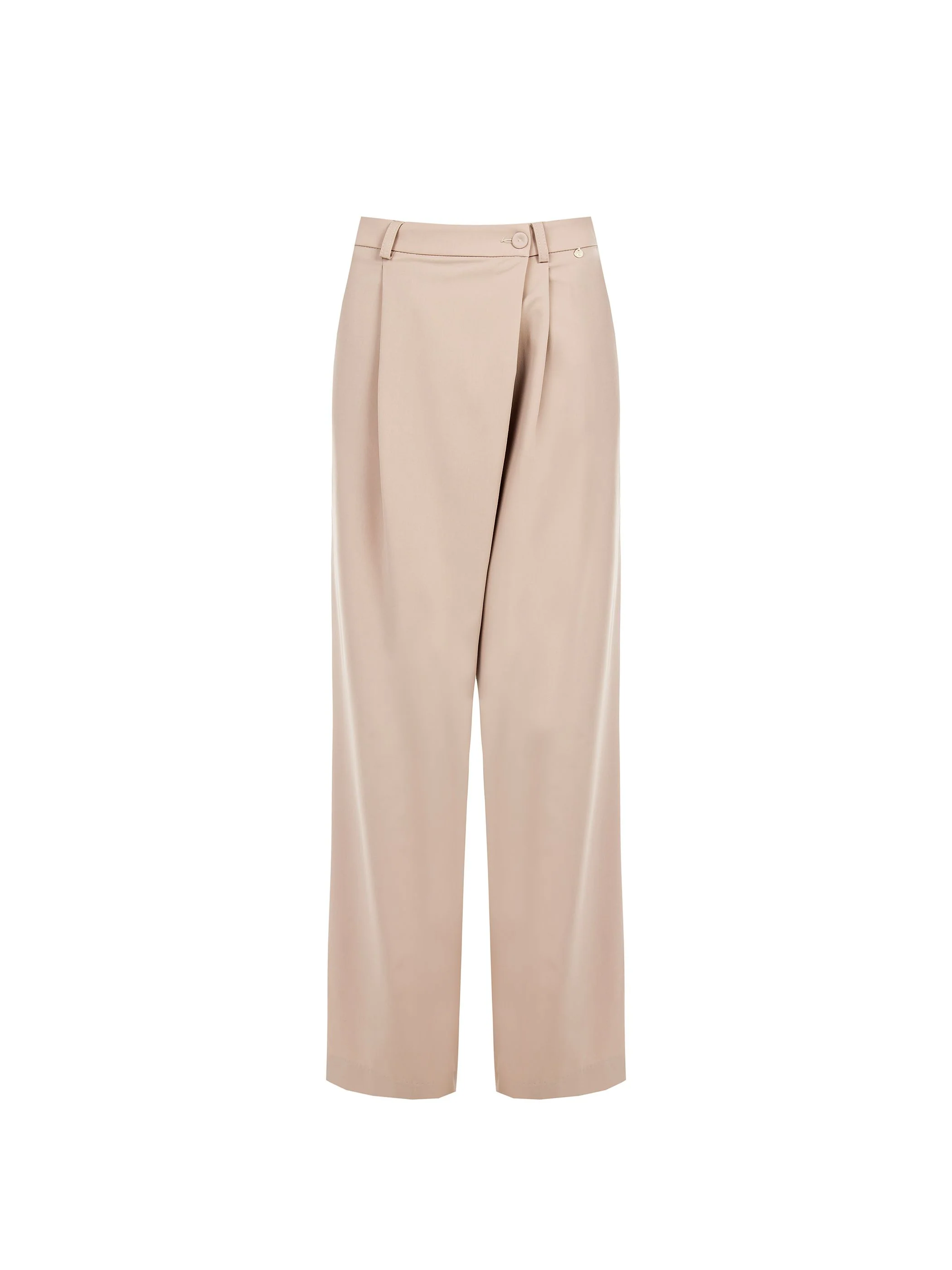Pantalone carrot fit tortora beige a portafoglio - Image 6