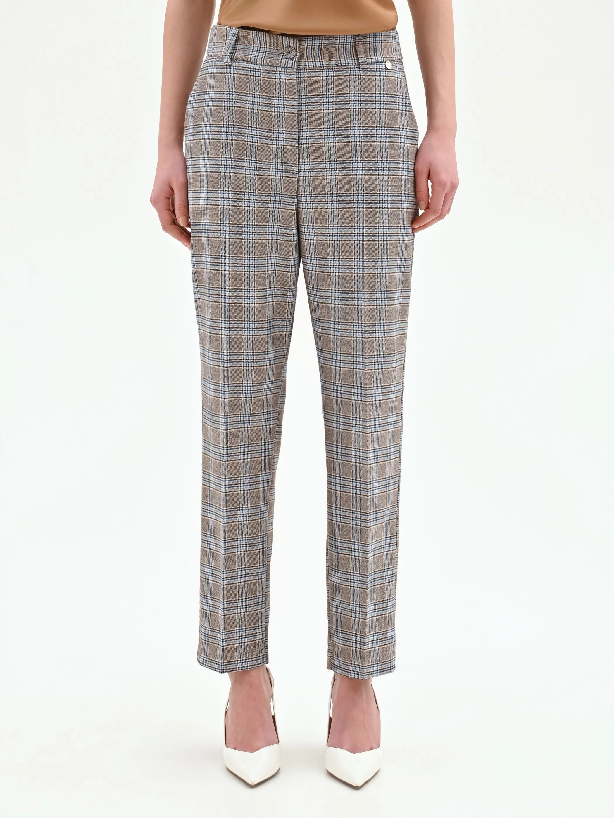 Pantalone check azzurro - Image 2