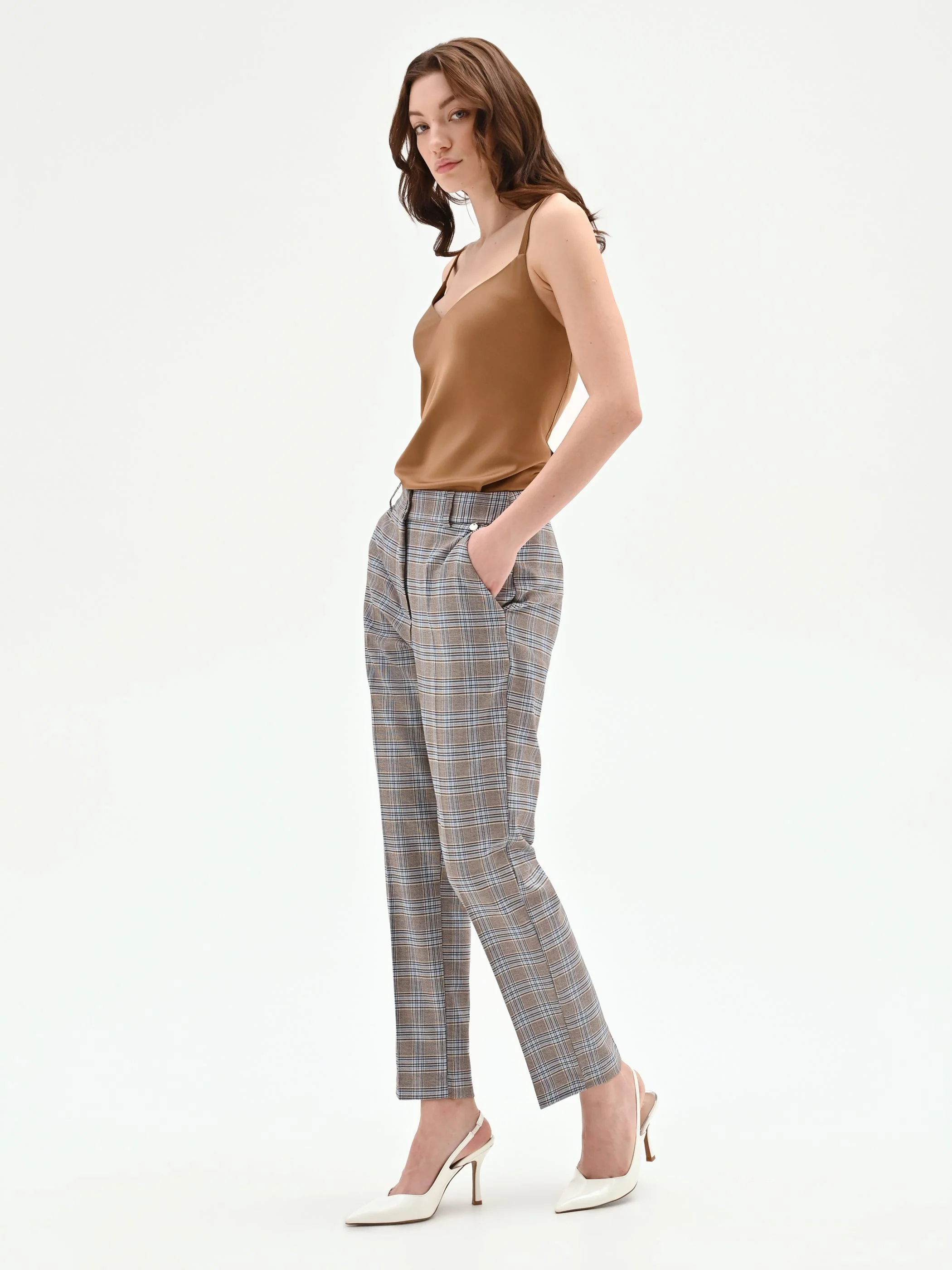 Pantalone check azzurro - Image 5