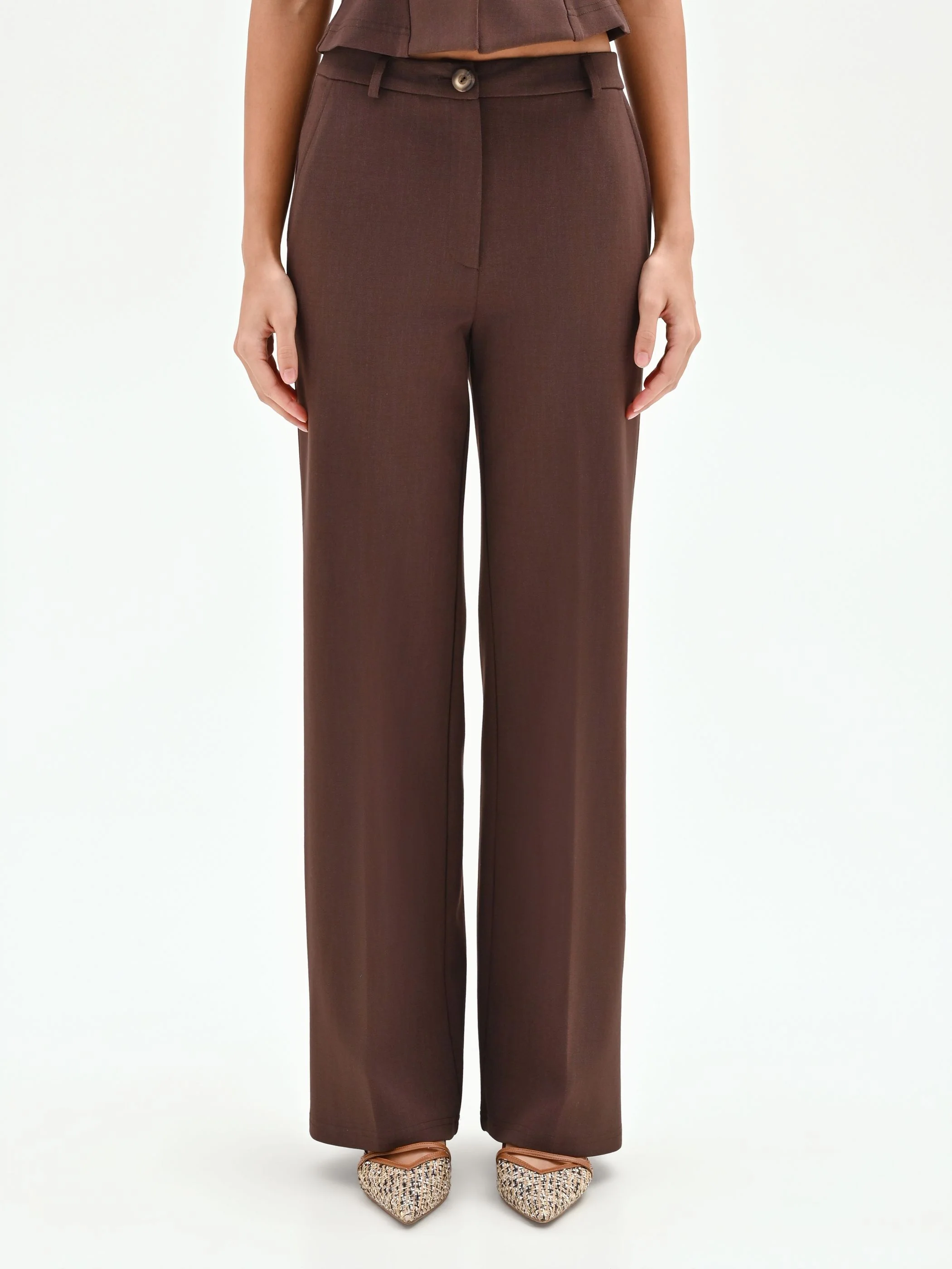 Pantalone cioccolato a gamba dritta - Image 2