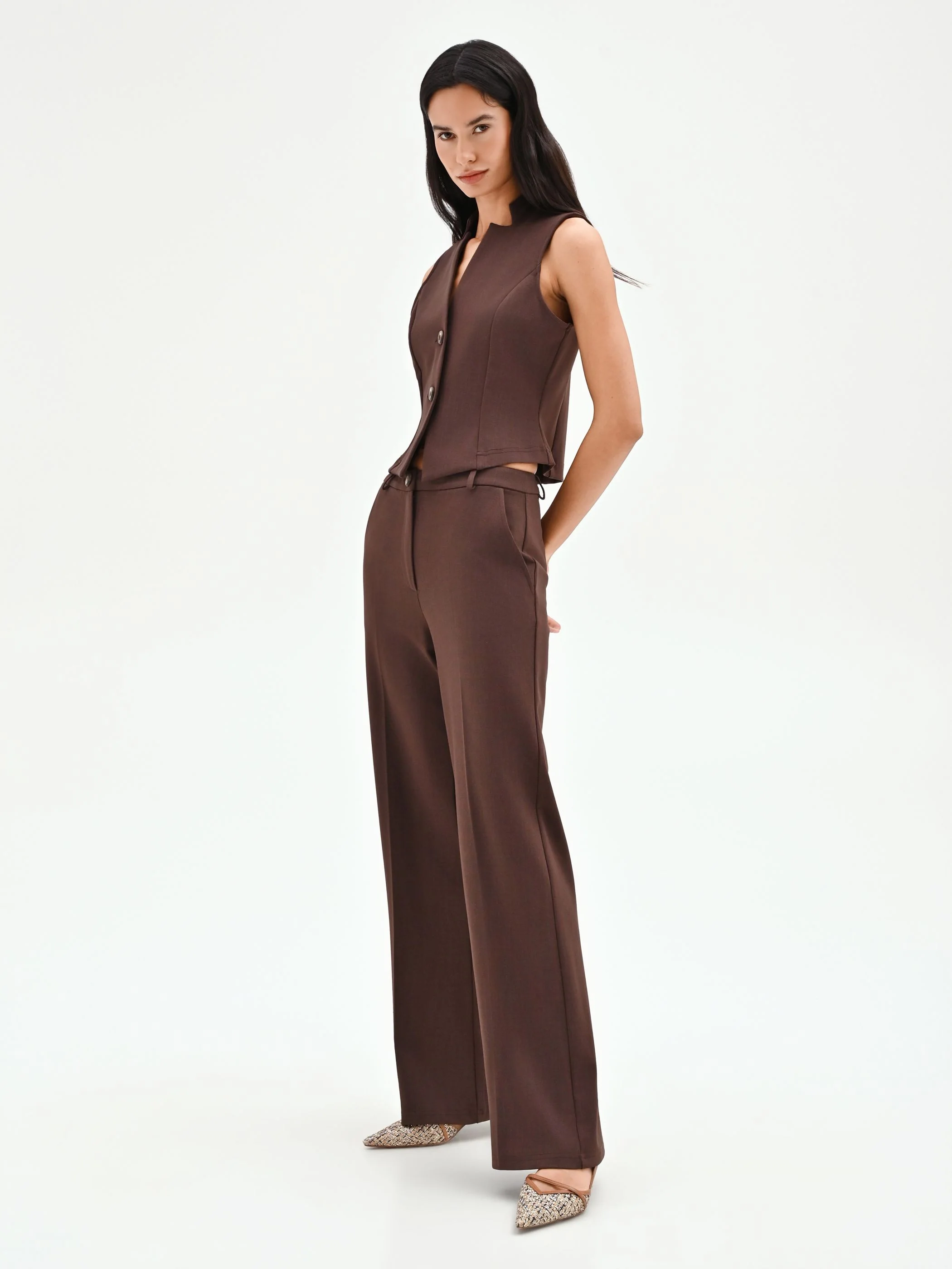 Pantalone cioccolato a gamba dritta - Image 5