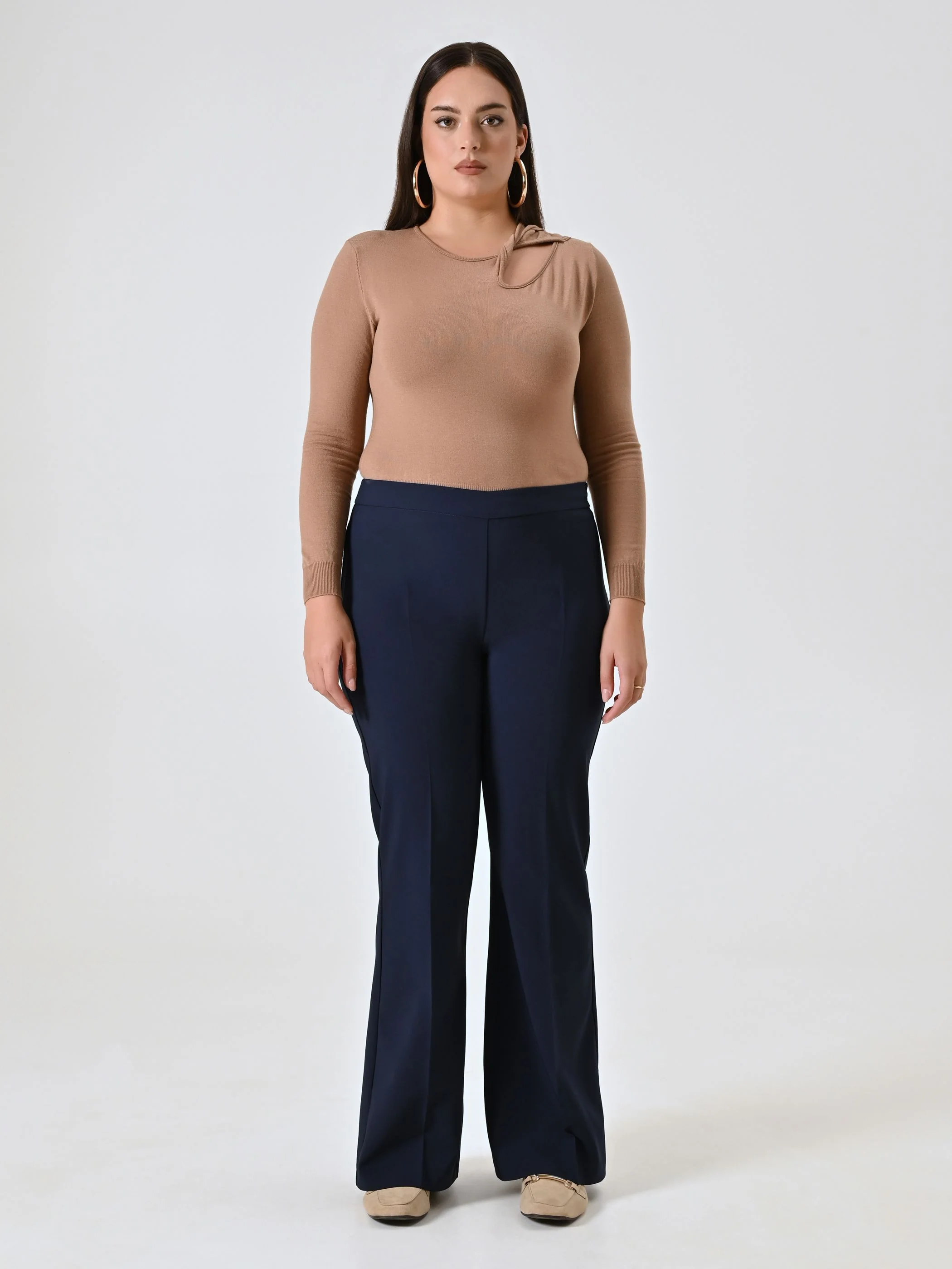 Pantalone Curvy a Zampa Blu - Image 3