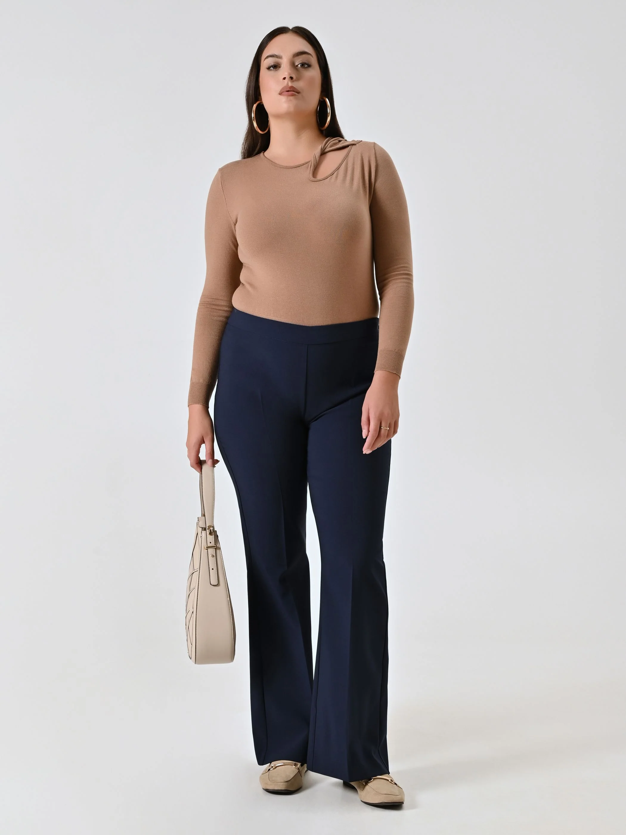 Pantalone Curvy a Zampa Blu - Image 6