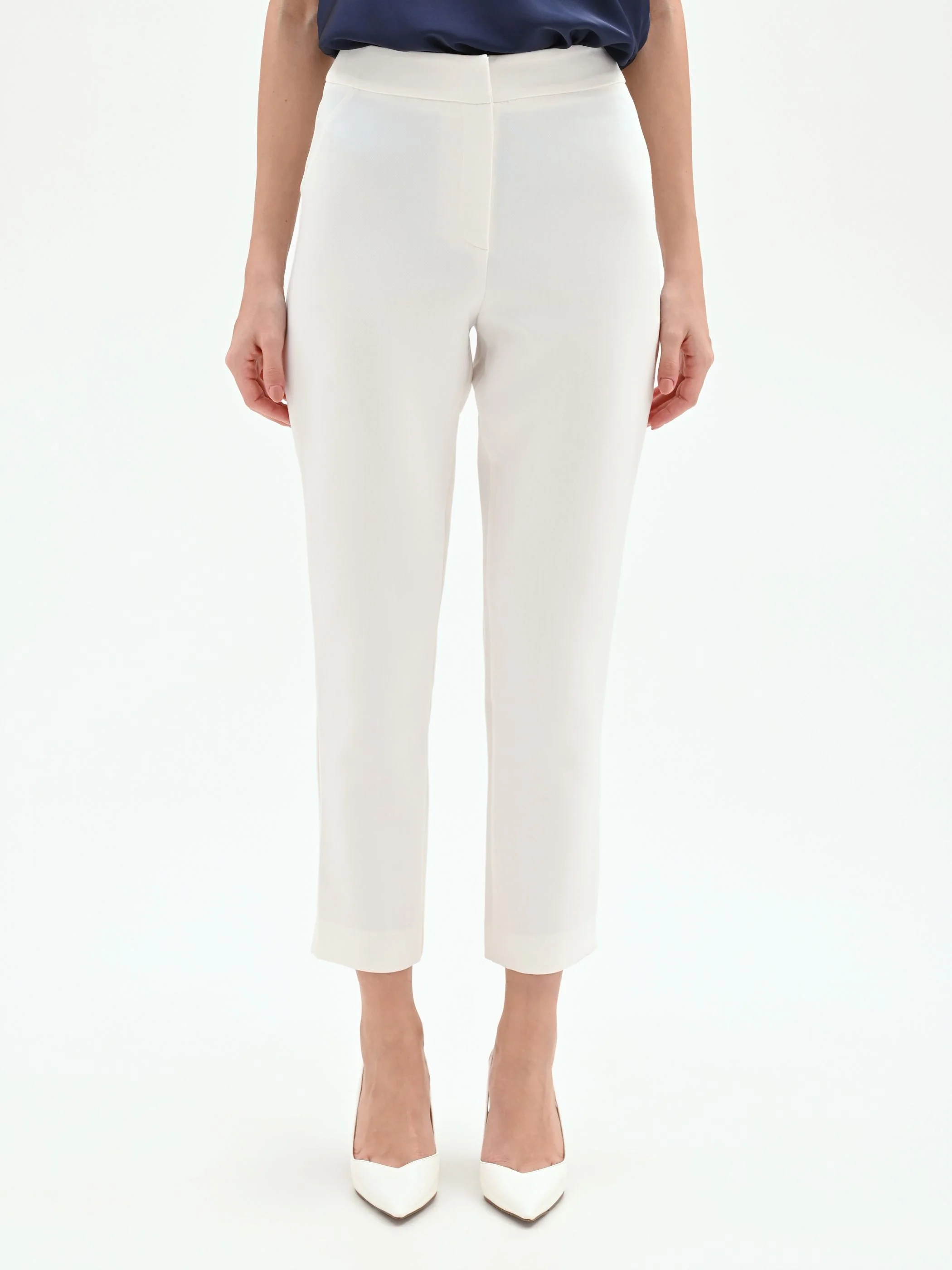 Pantalone dritto panna bianco - Image 2