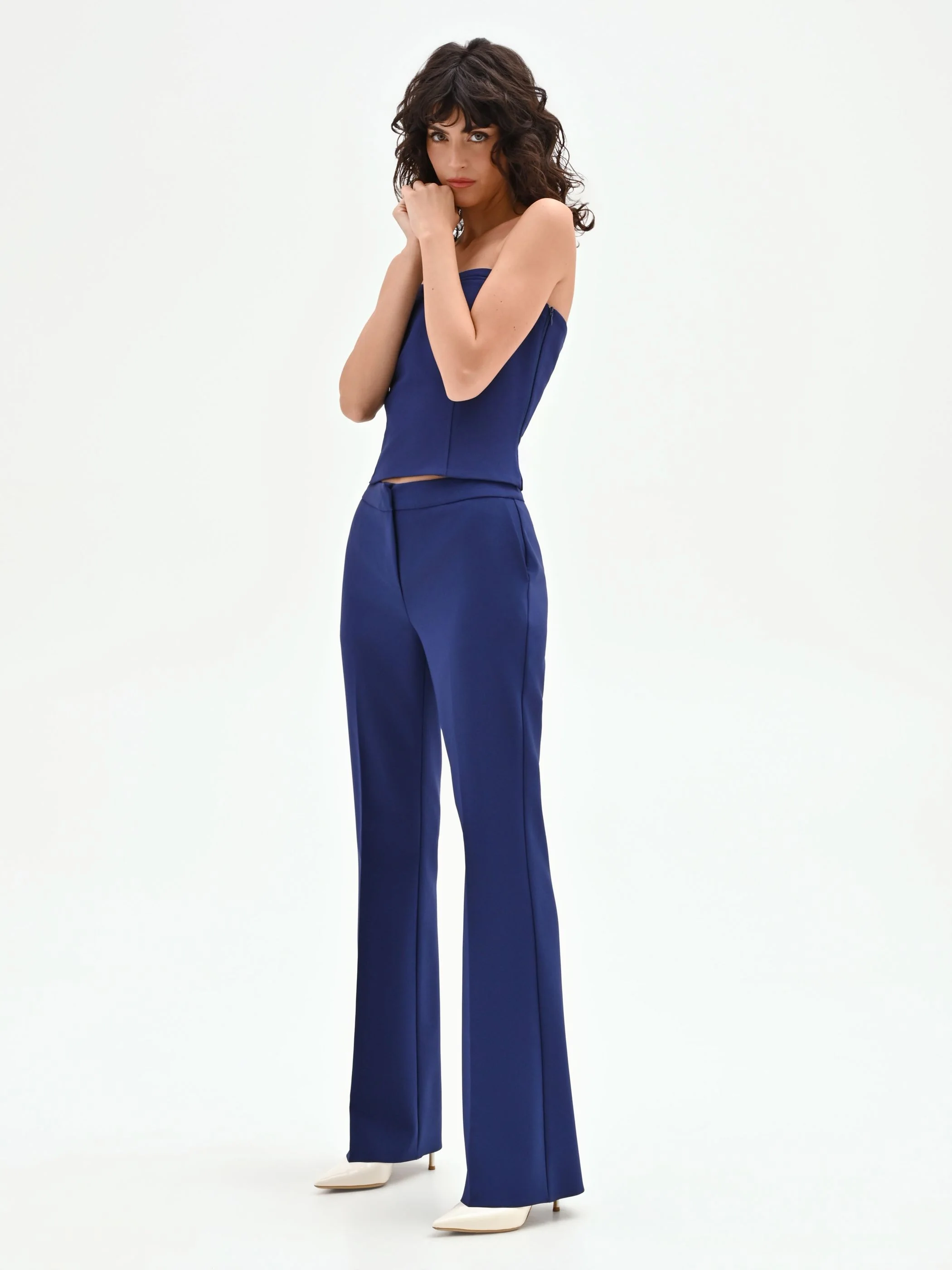 Pantalone mid flared Studio blu indaco - Image 5
