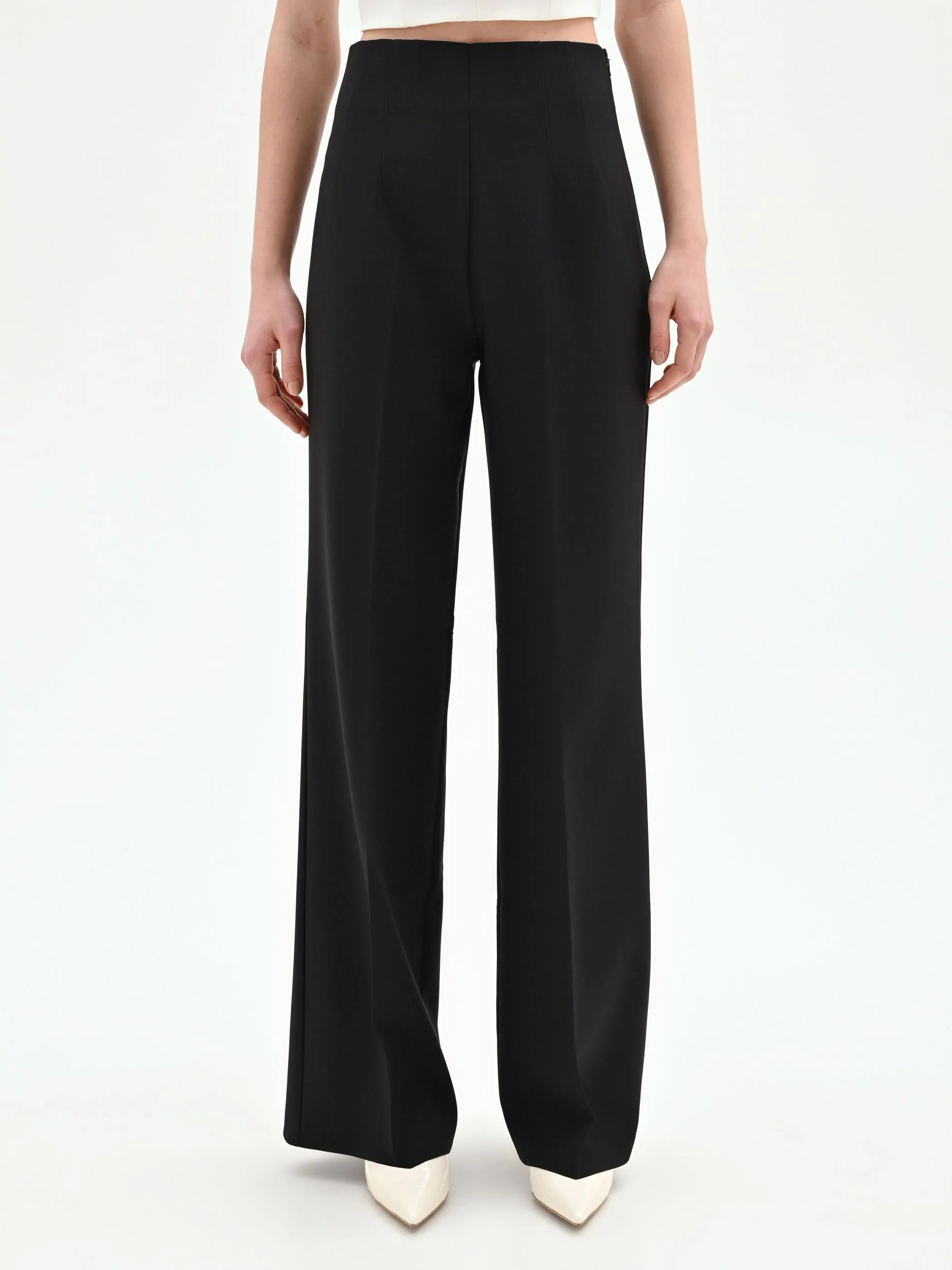 Pantalone nero a gamba larga - Image 2