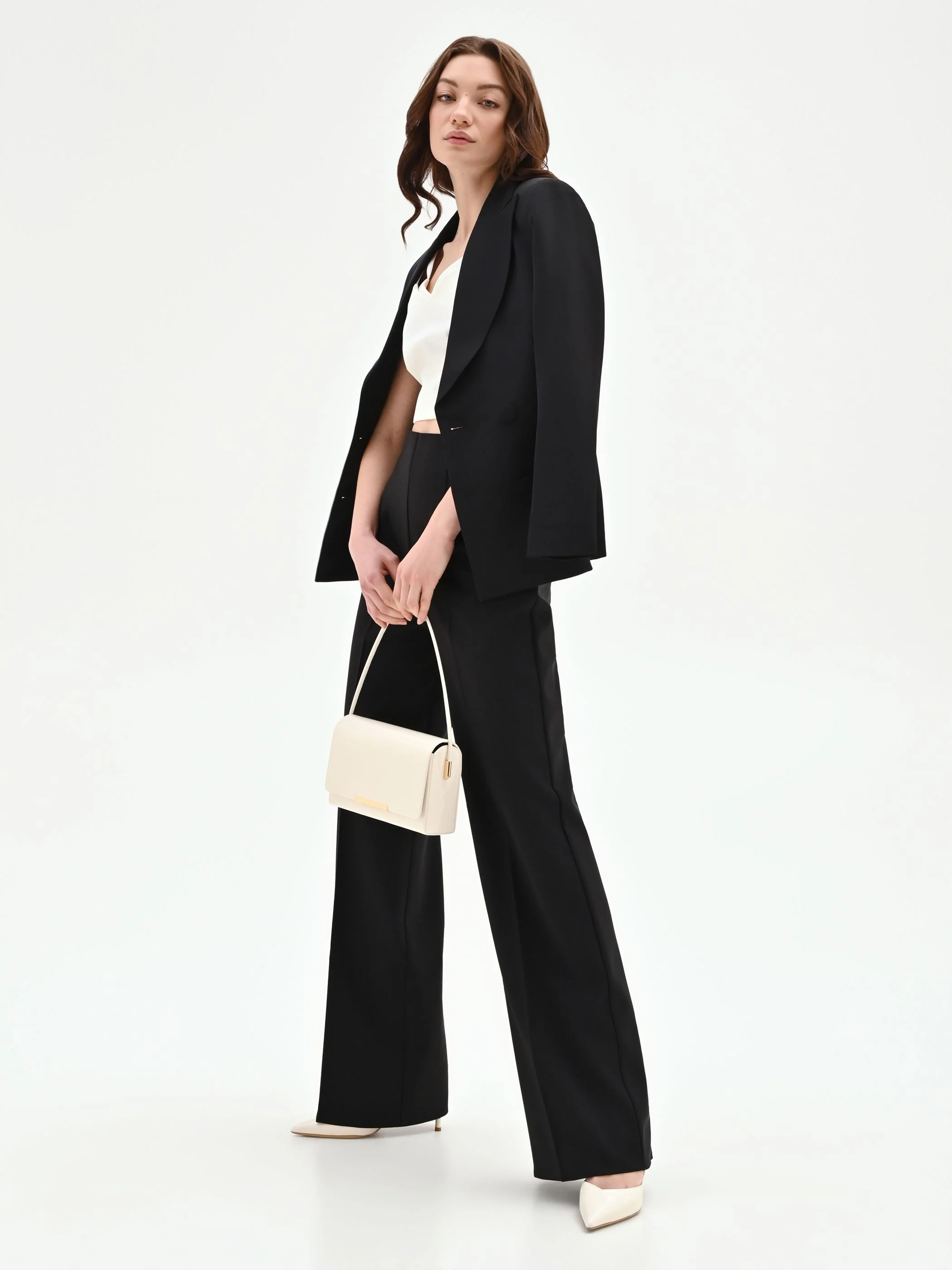Pantalone nero a gamba larga - Image 6
