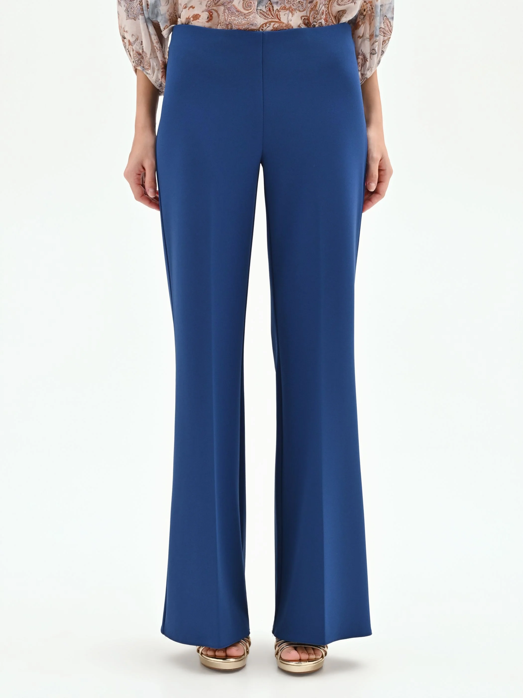 Pantalone palazzo blu brillante - Image 2