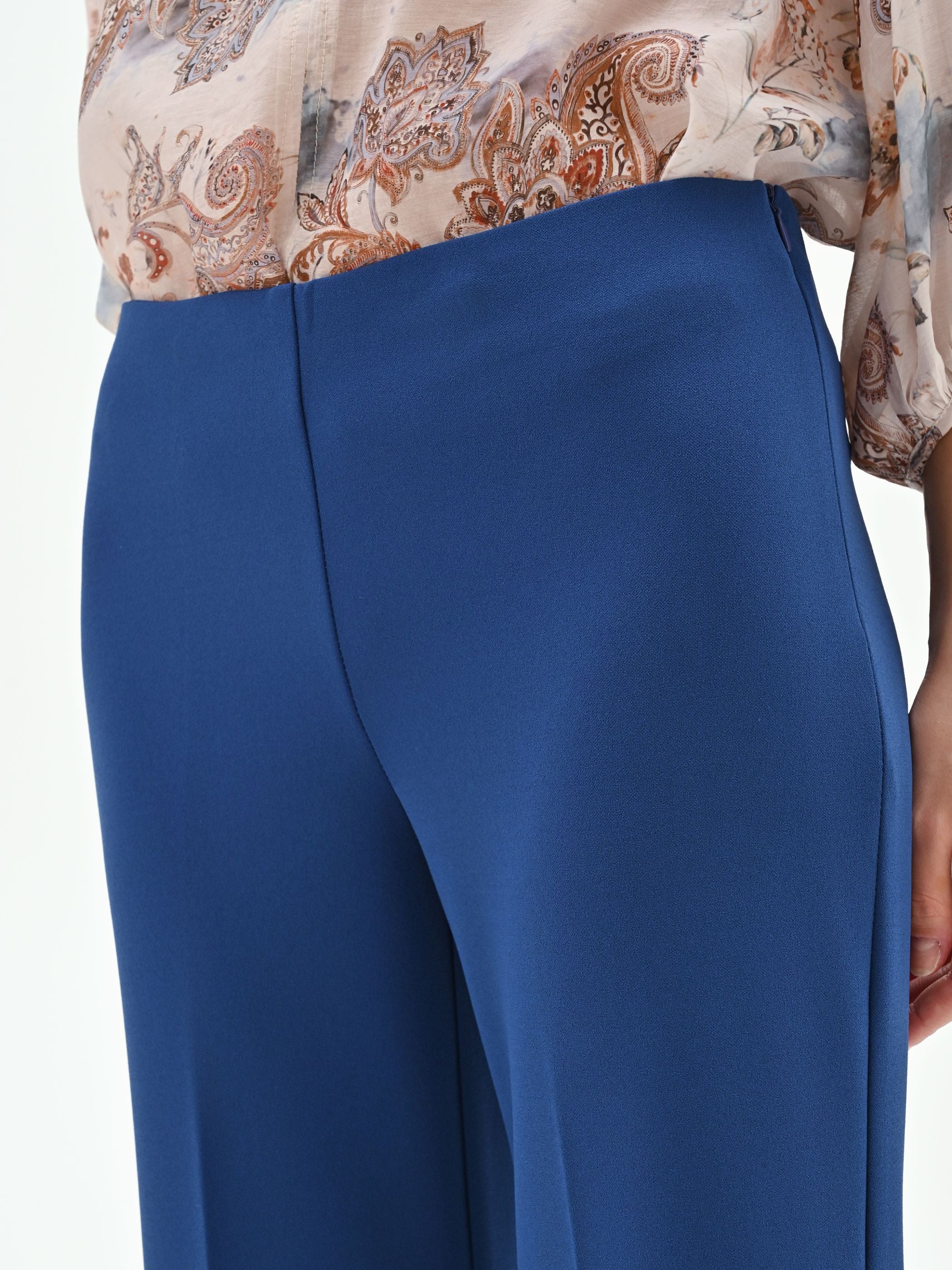 Pantalone palazzo blu brillante - Image 4