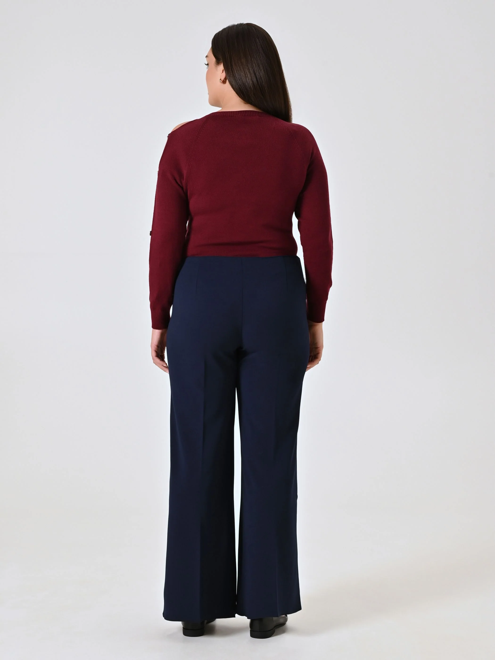 Pantalone Palazzo Curvy Blu - Image 5