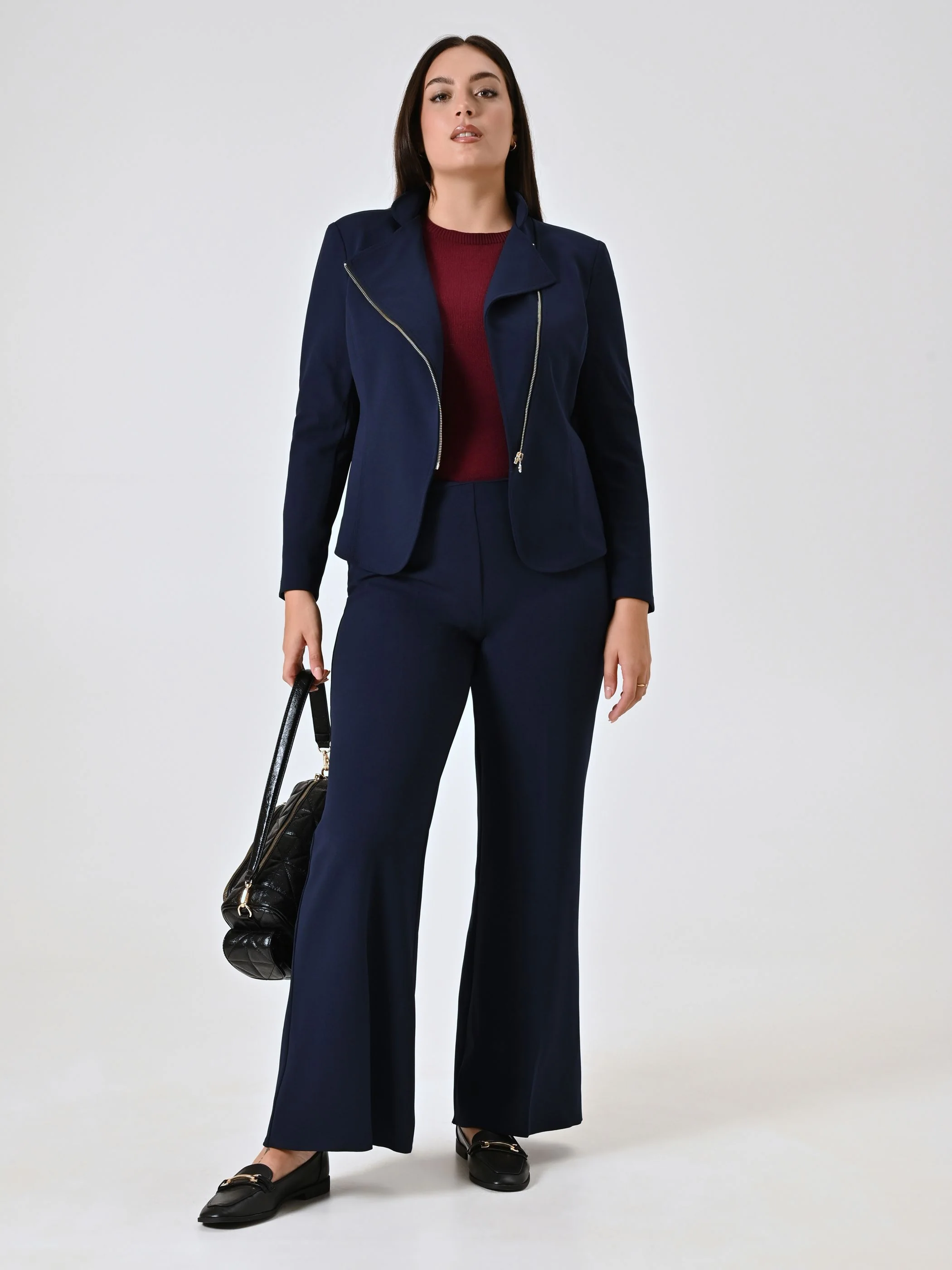 Pantalone Palazzo Curvy Blu - Image 6