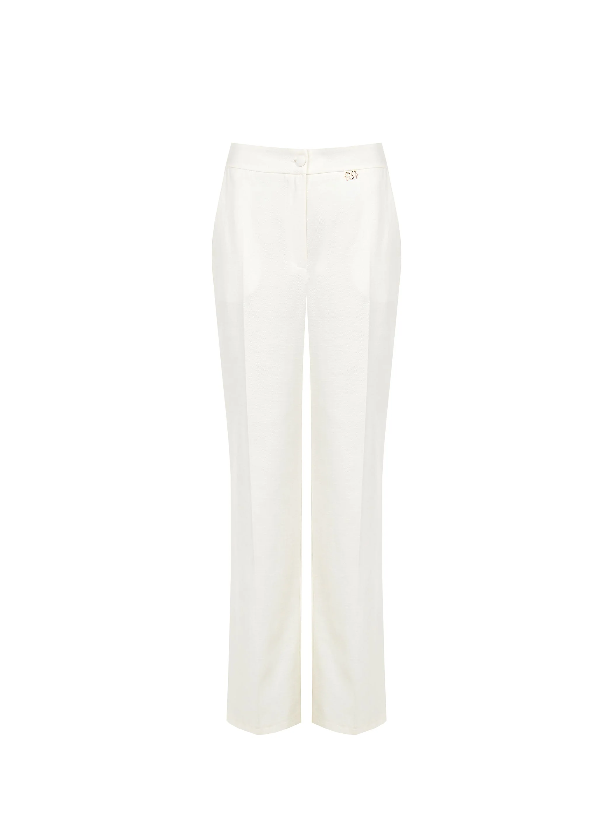 Pantalone palazzo in misto cotone lyocell bianco - Image 6