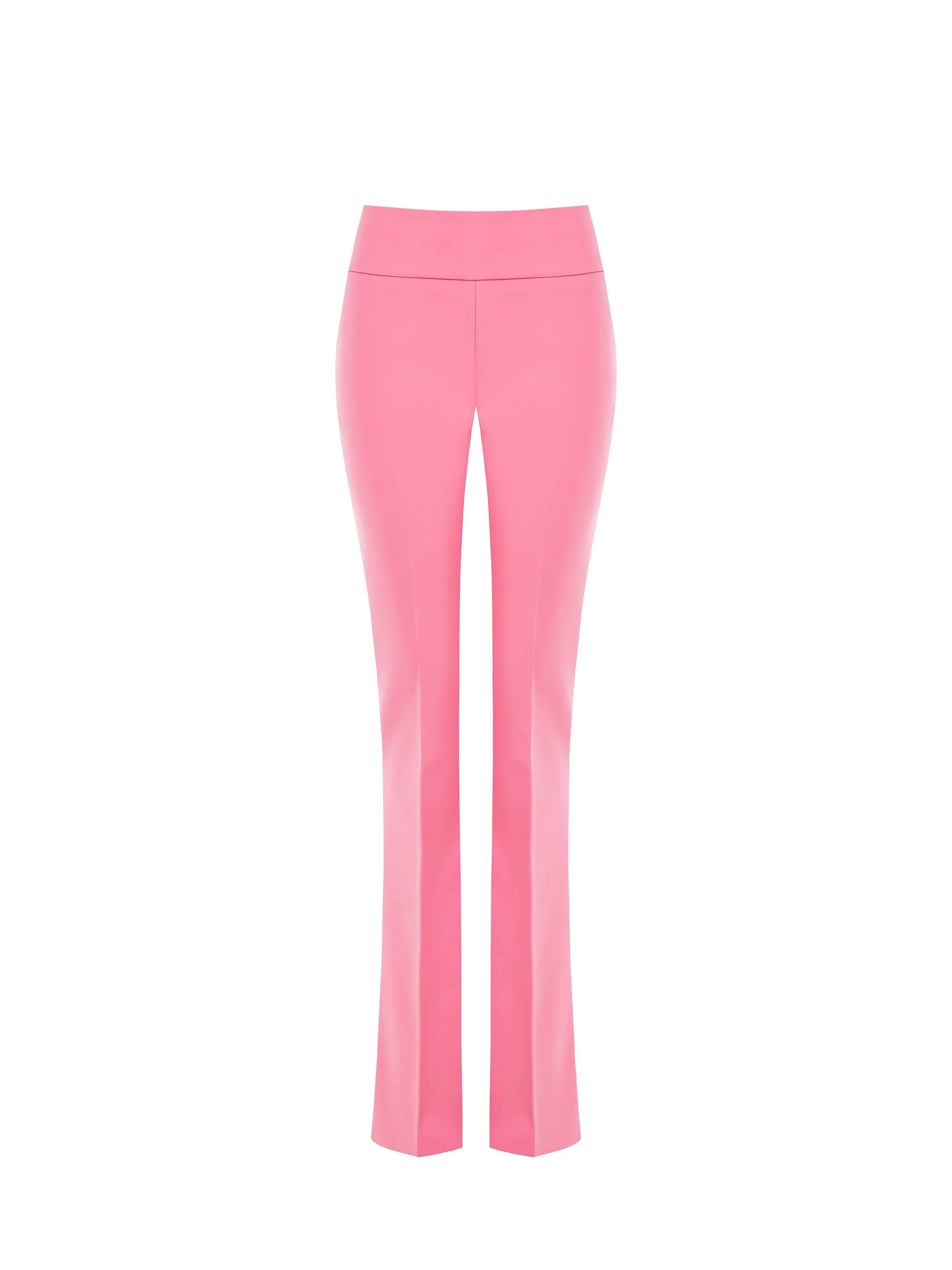Pantalone rosa mid flared a vita alta con piega stirata - Image 6