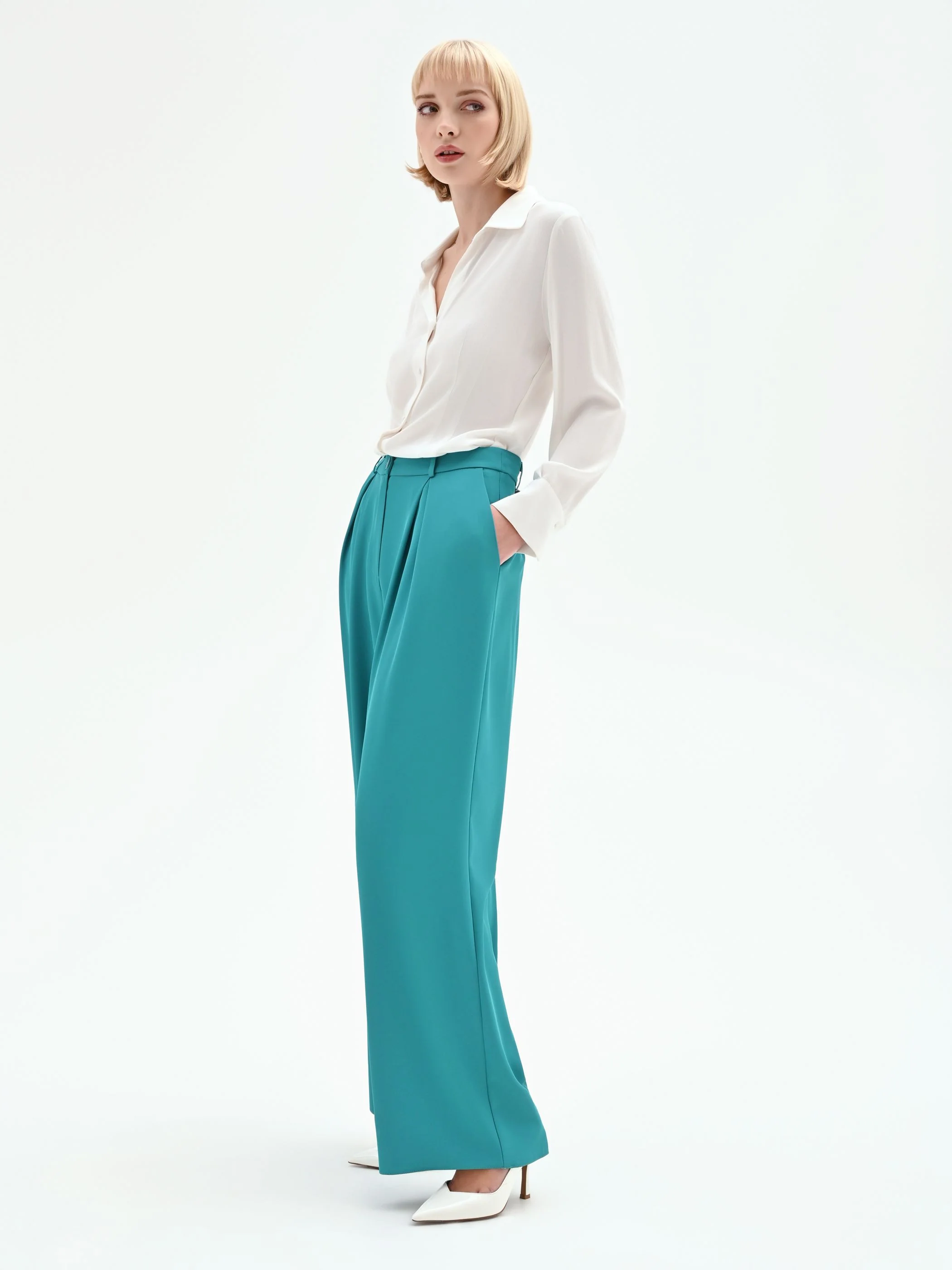 Pantalone Studio sartoriale verde smeraldo - Image 4