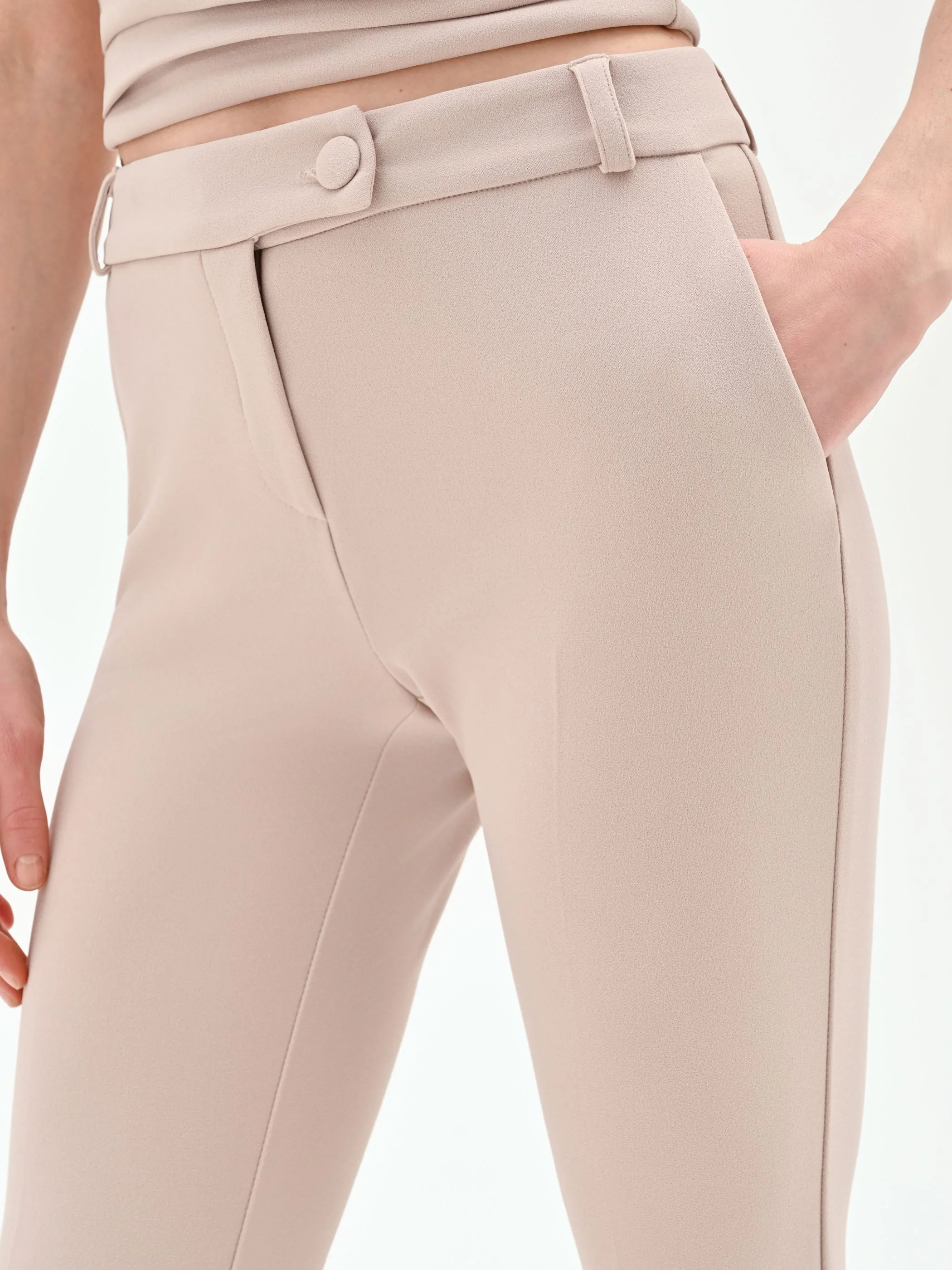 Pantalone tortora beige skinny - Image 3