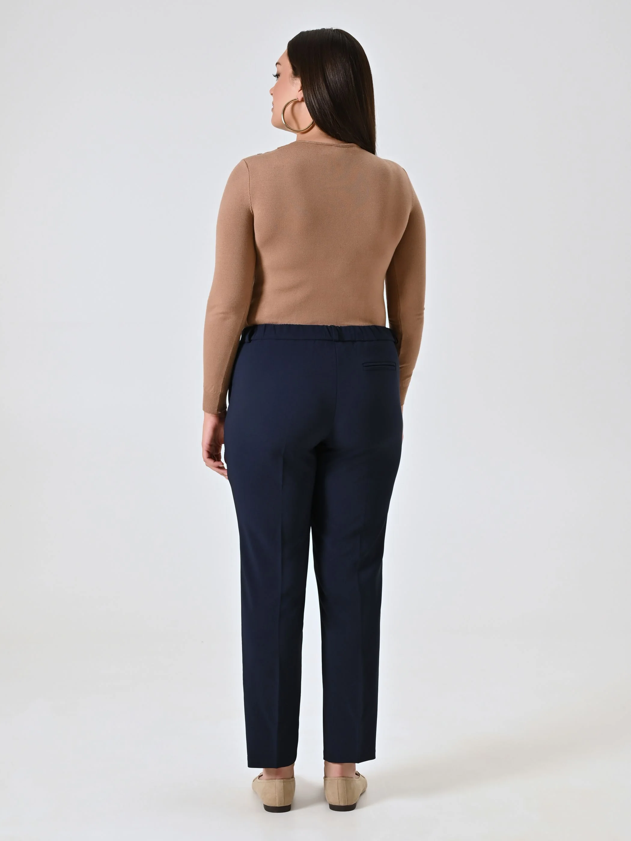 Pantaloni Curvy Straight Blu - Image 4