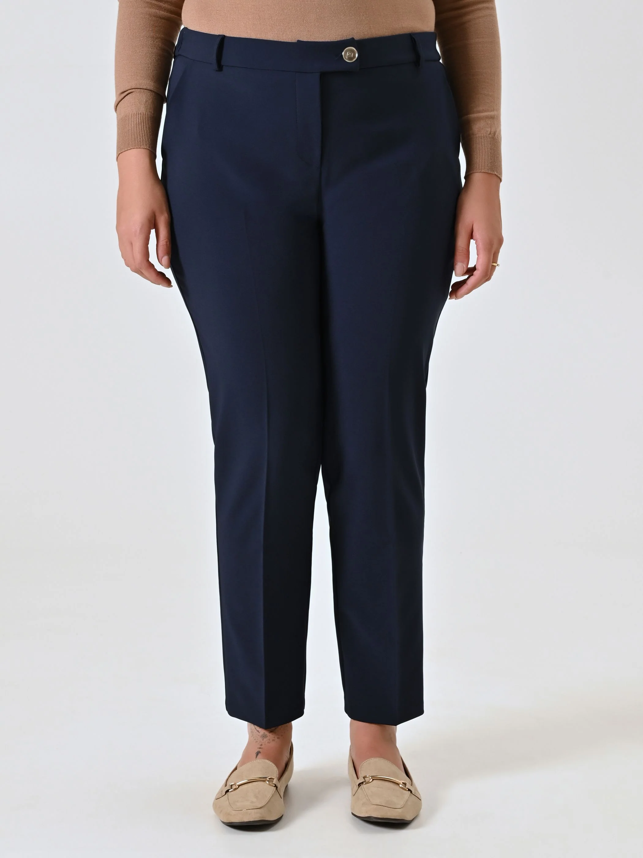Pantaloni Curvy Straight Blu - Image 5