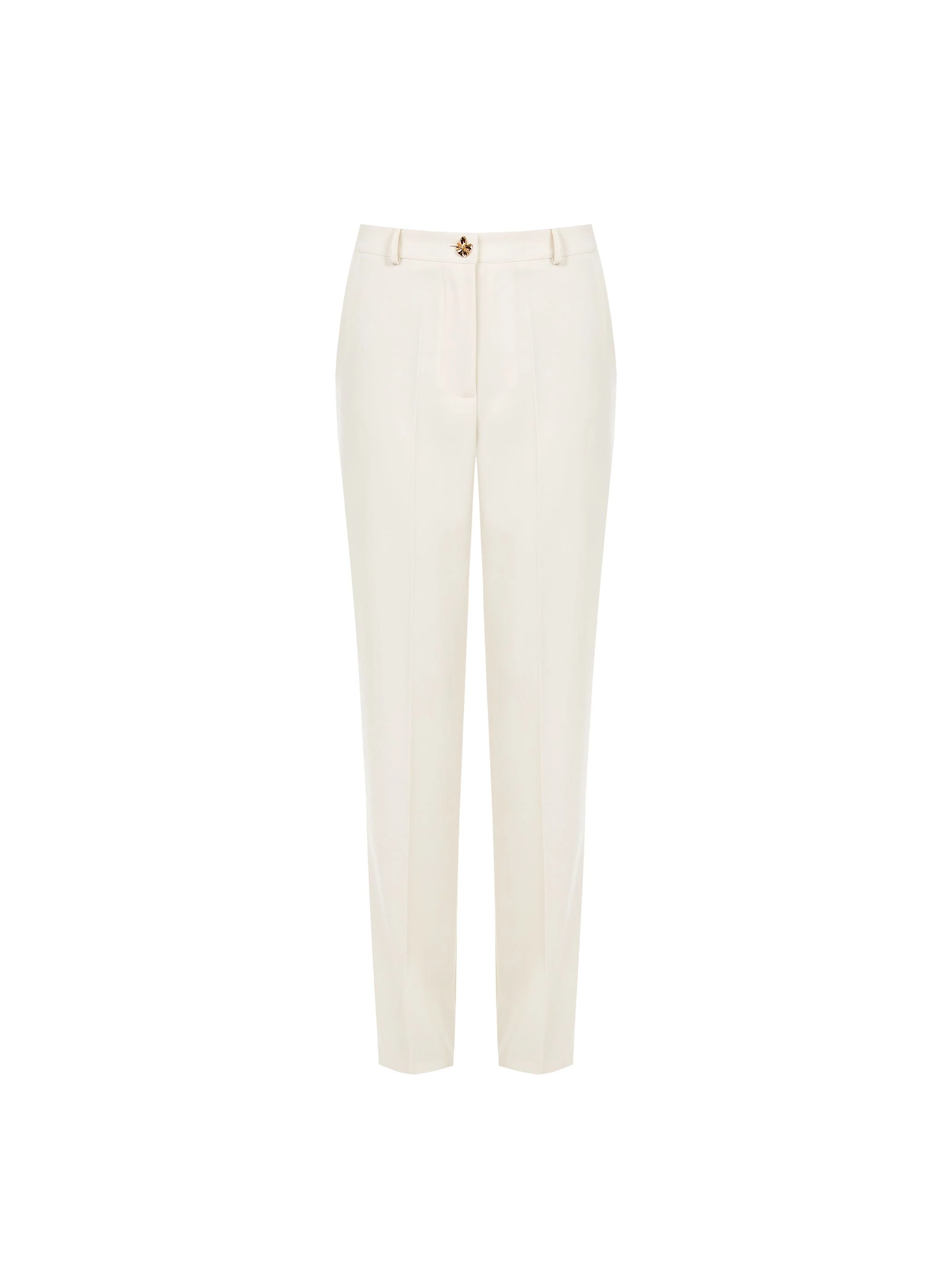 Pantaloni slim bianchi in tessuto fluido mano Crepe - Image 6