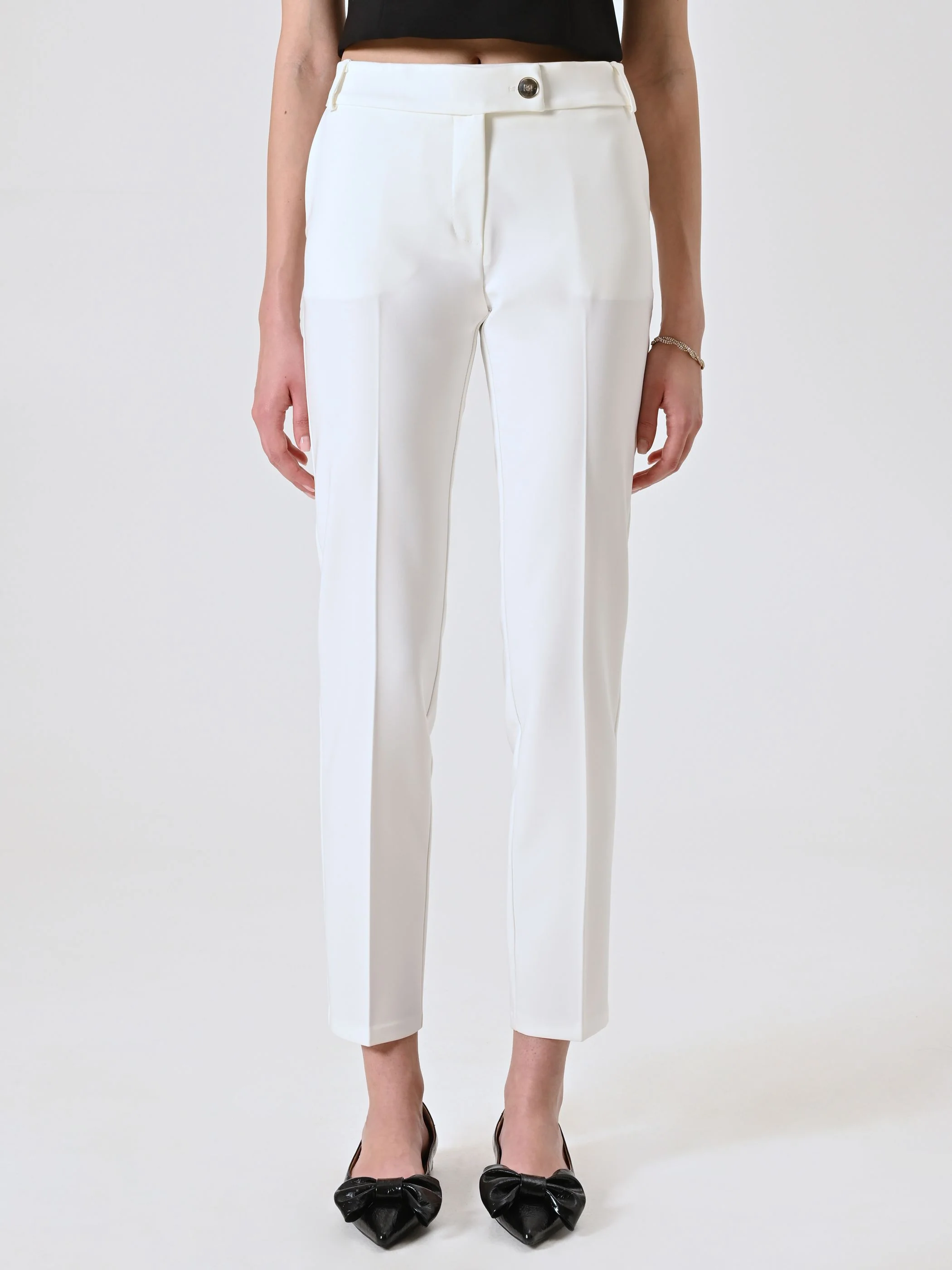 Pantaloni Slim in Tessuto Tecnico Bianco - Image 5