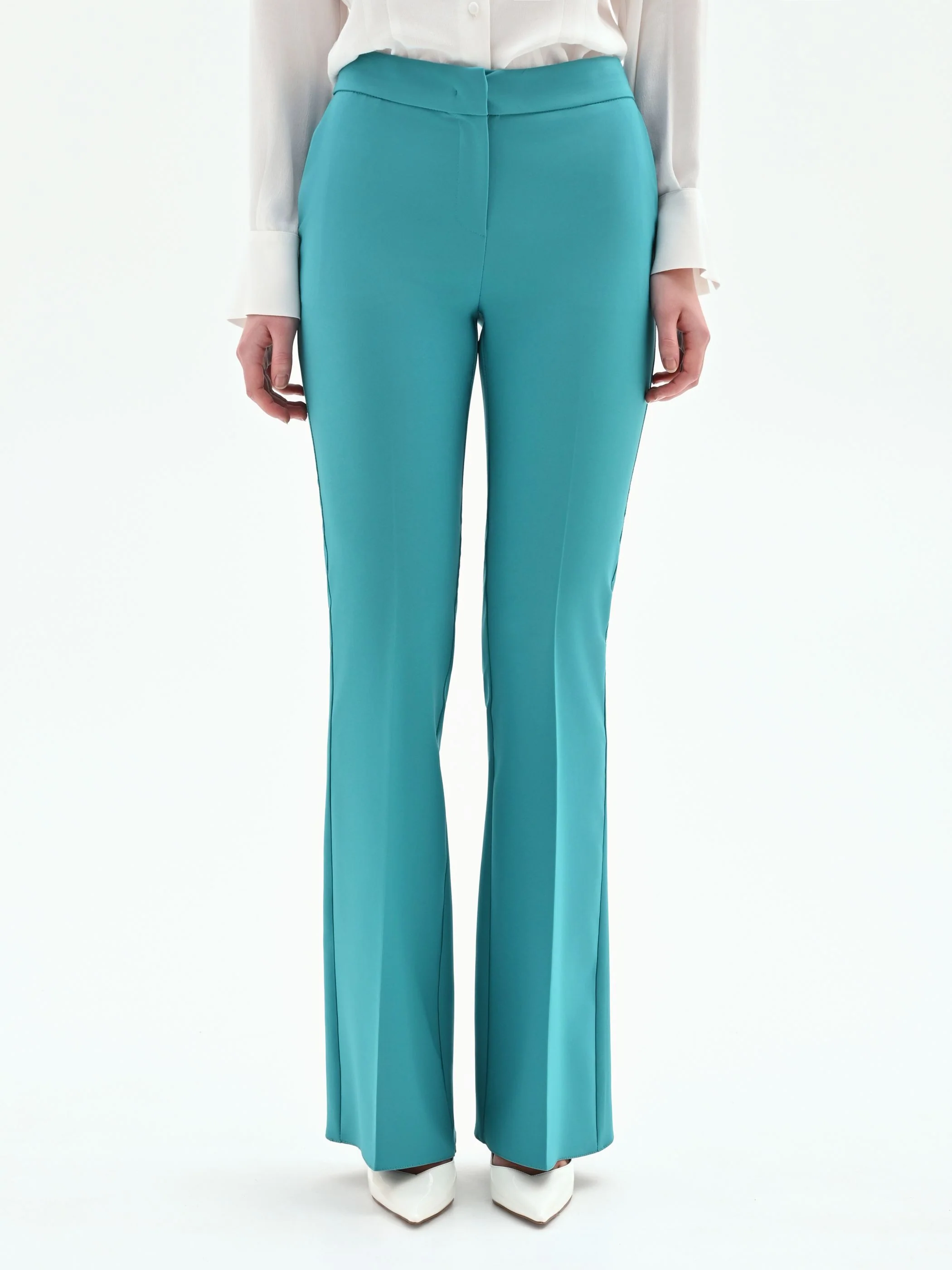 Pantaloni studio Flared Verde Smeraldo - Image 2