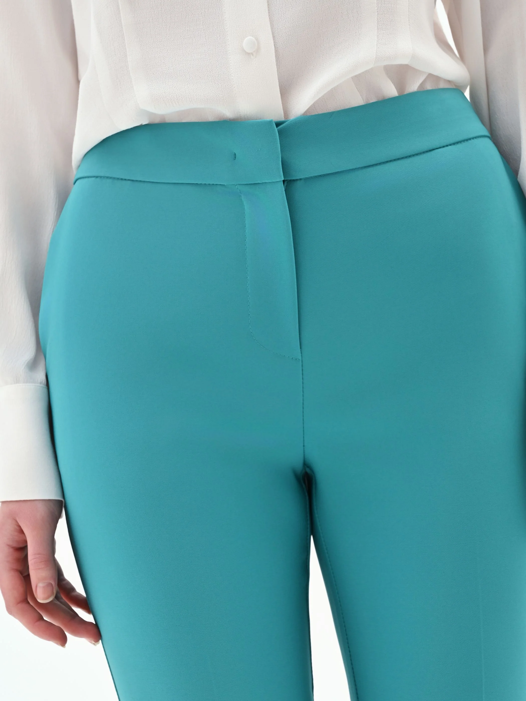 Pantaloni studio Flared Verde Smeraldo - Image 4